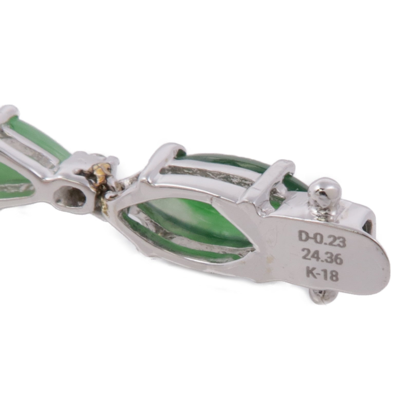 JEWELRY 18K白金Jade Diamond Bracelet翡翠/鑽石手鐲