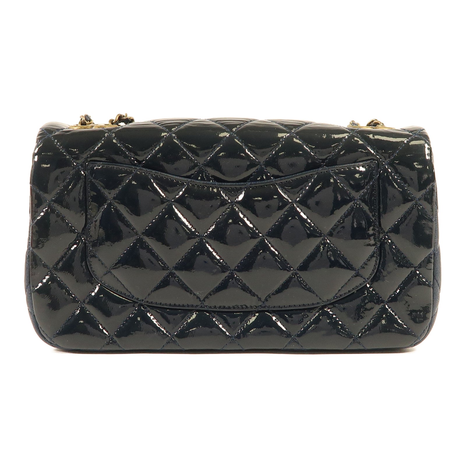 CHANEL 漆皮皮革Chain Shoulder鏈帶肩背袋