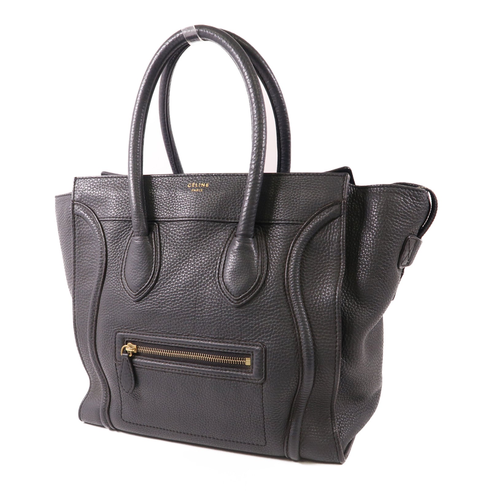 CELINE 牛皮皮革Mini Luggage金扣手挽袋