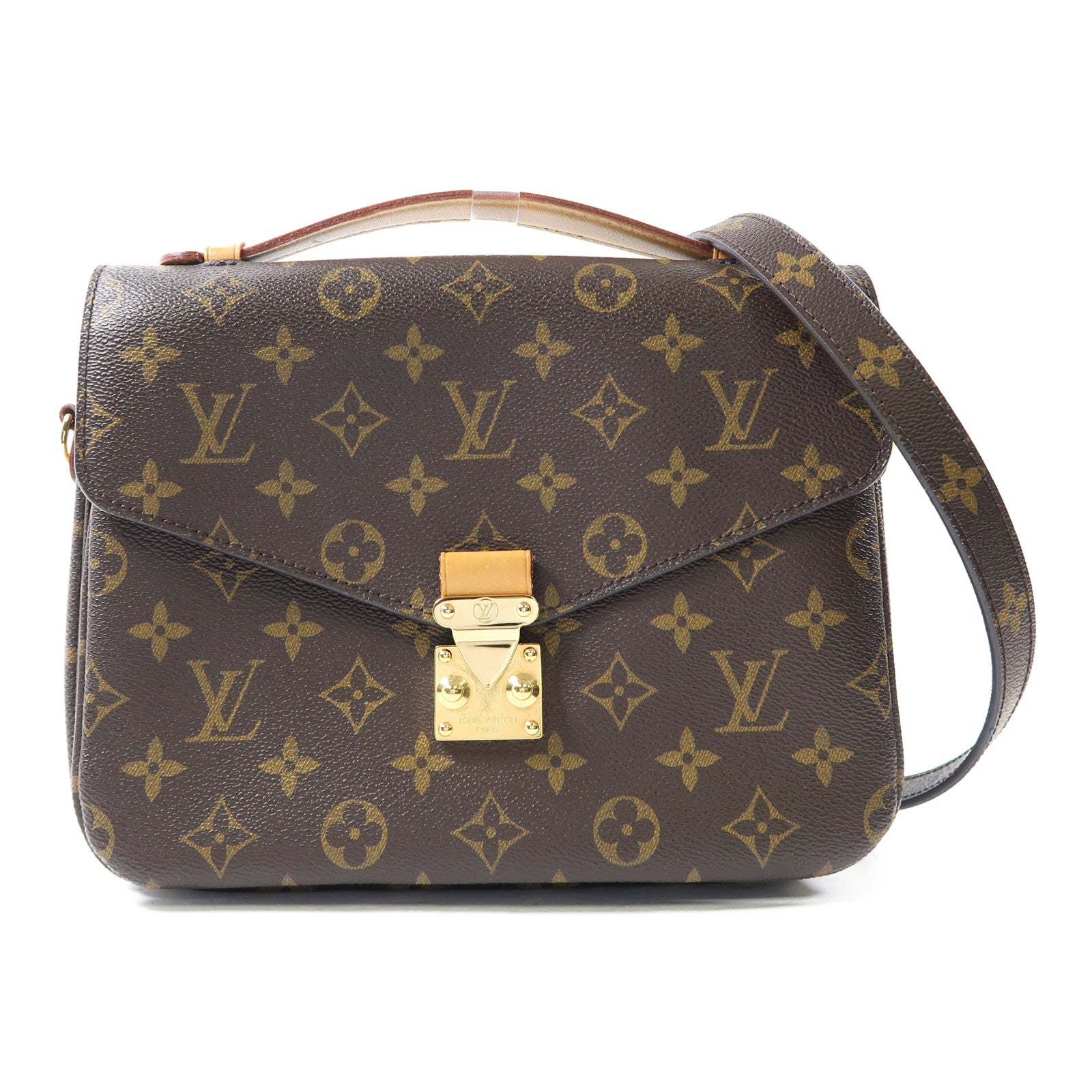 LOUIS VUITTON Monogram Pochette Metis金扣手挽肩背兩用袋啡色