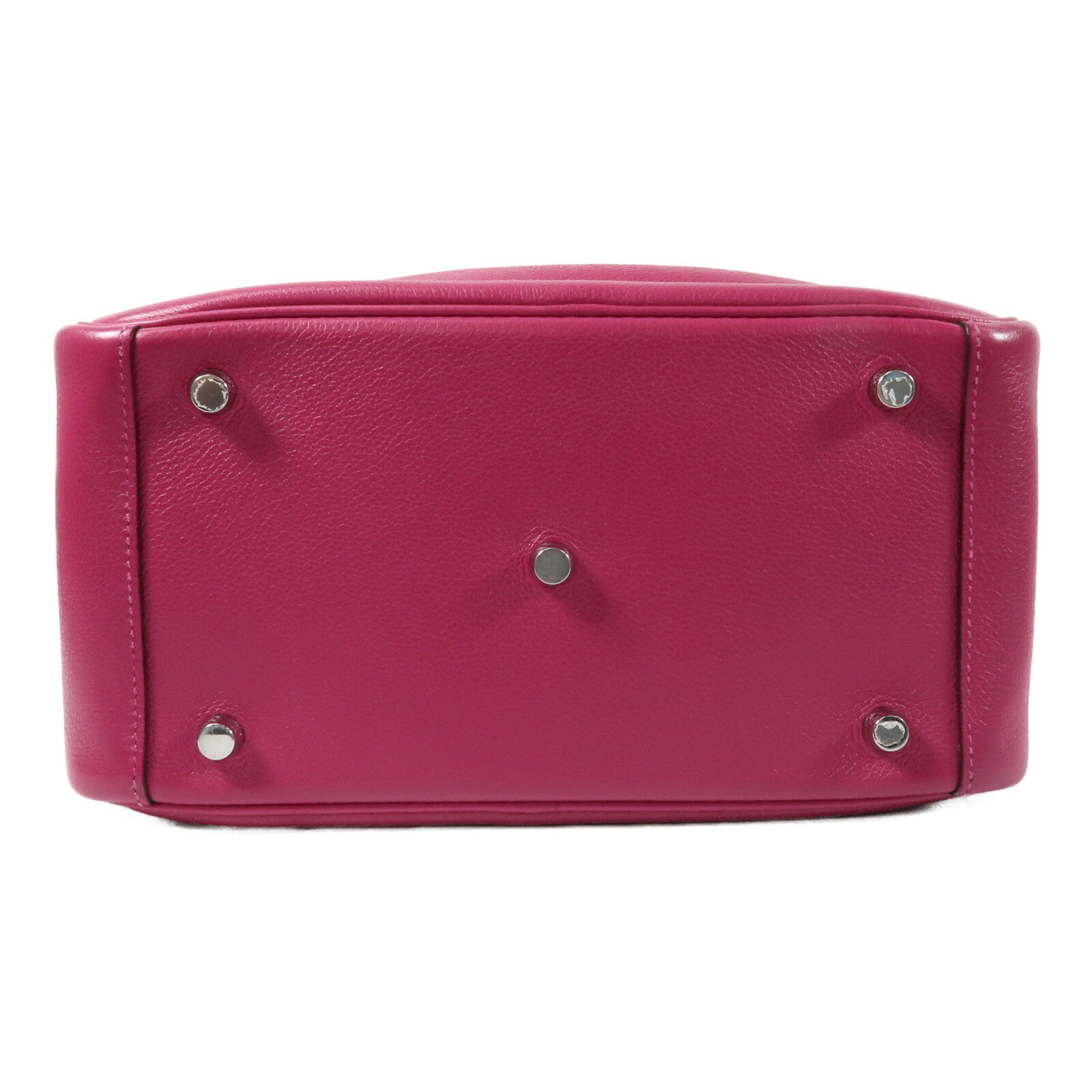HERMES Evercolor皮革Lindy 26銀扣肩背袋Rose Purple
