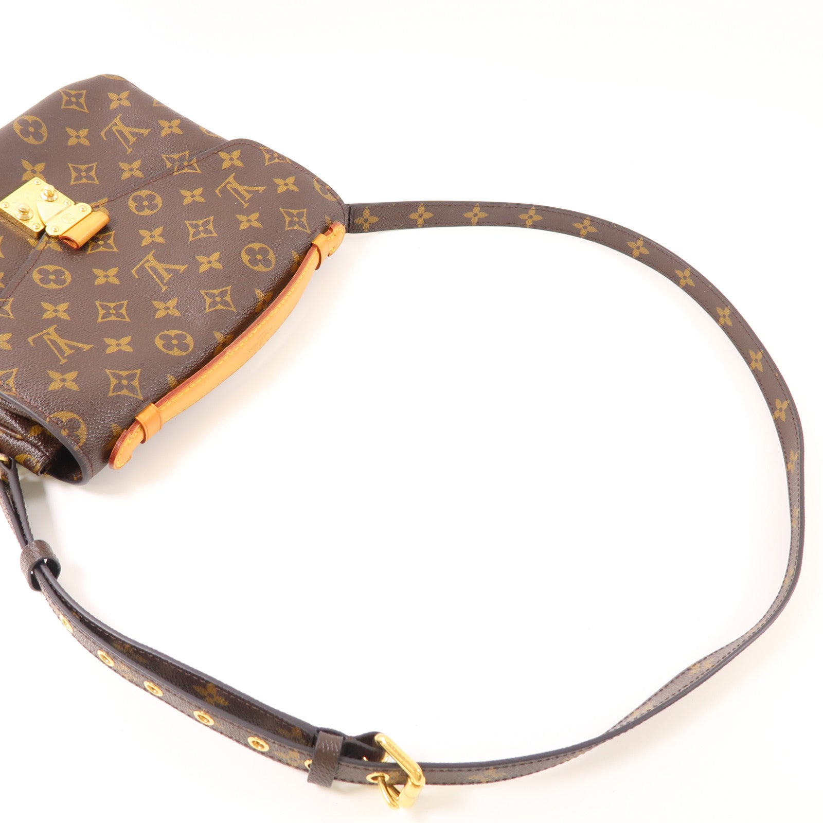 LOUIS VUITTON Monogram Pochette Metis MM金扣手挽肩背兩用袋棕色