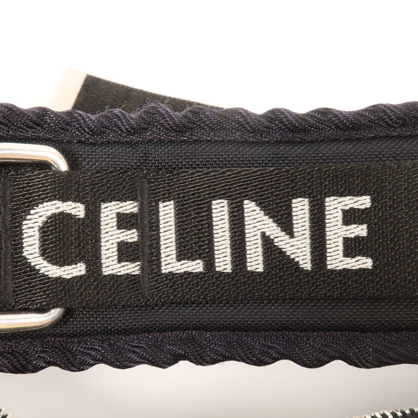 CELINE 帆布Ava Trekking銀扣肩背袋