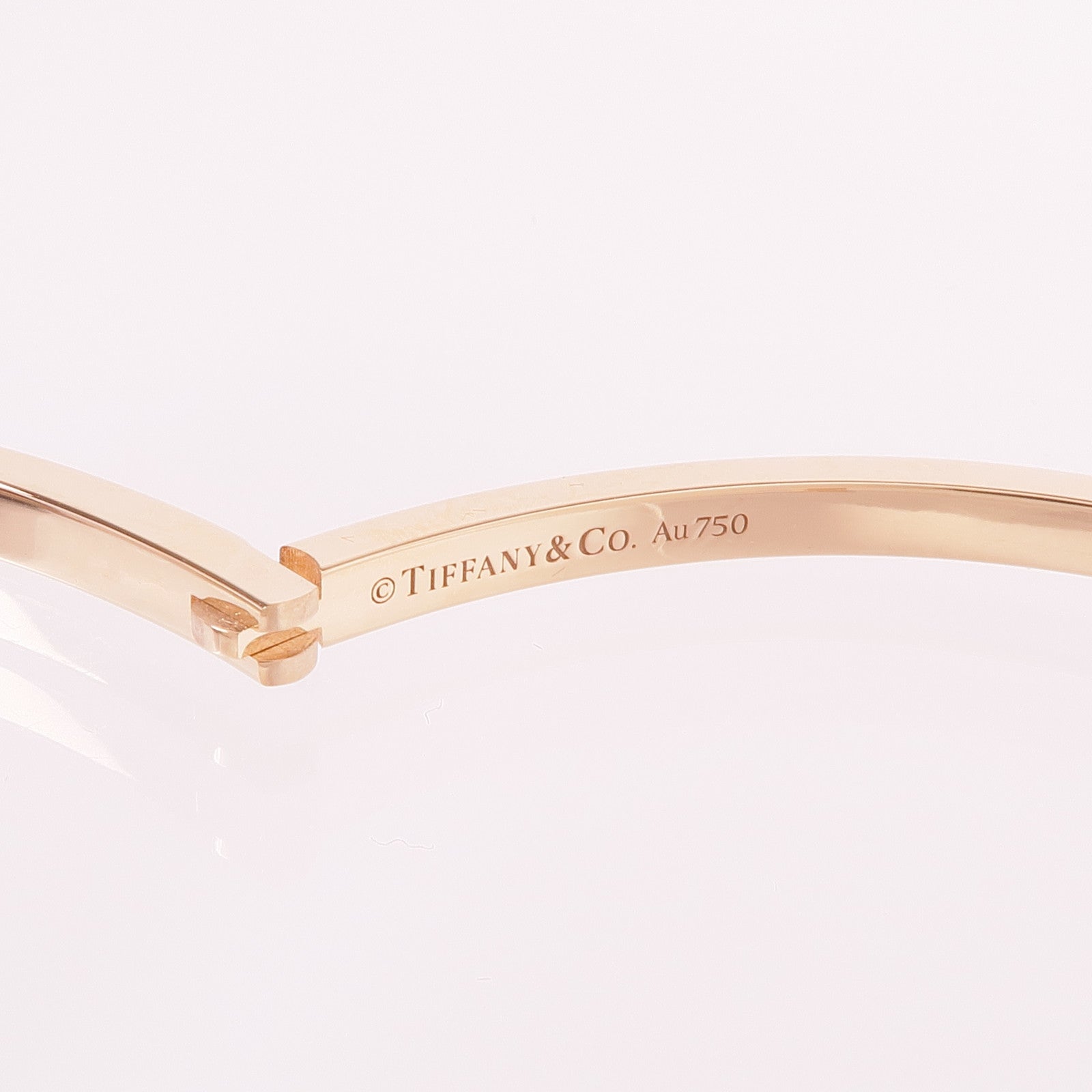 TIFFANY＆CO 18K玫瑰金T1 Narrow Hinged Bangle手鐲