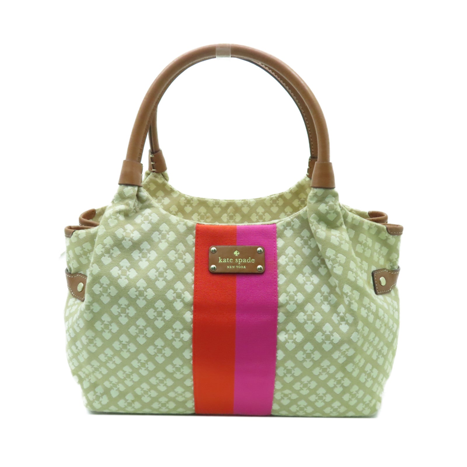 Kate Spade 【激減優惠】帆布Shoulder Bag金扣肩背袋啡色