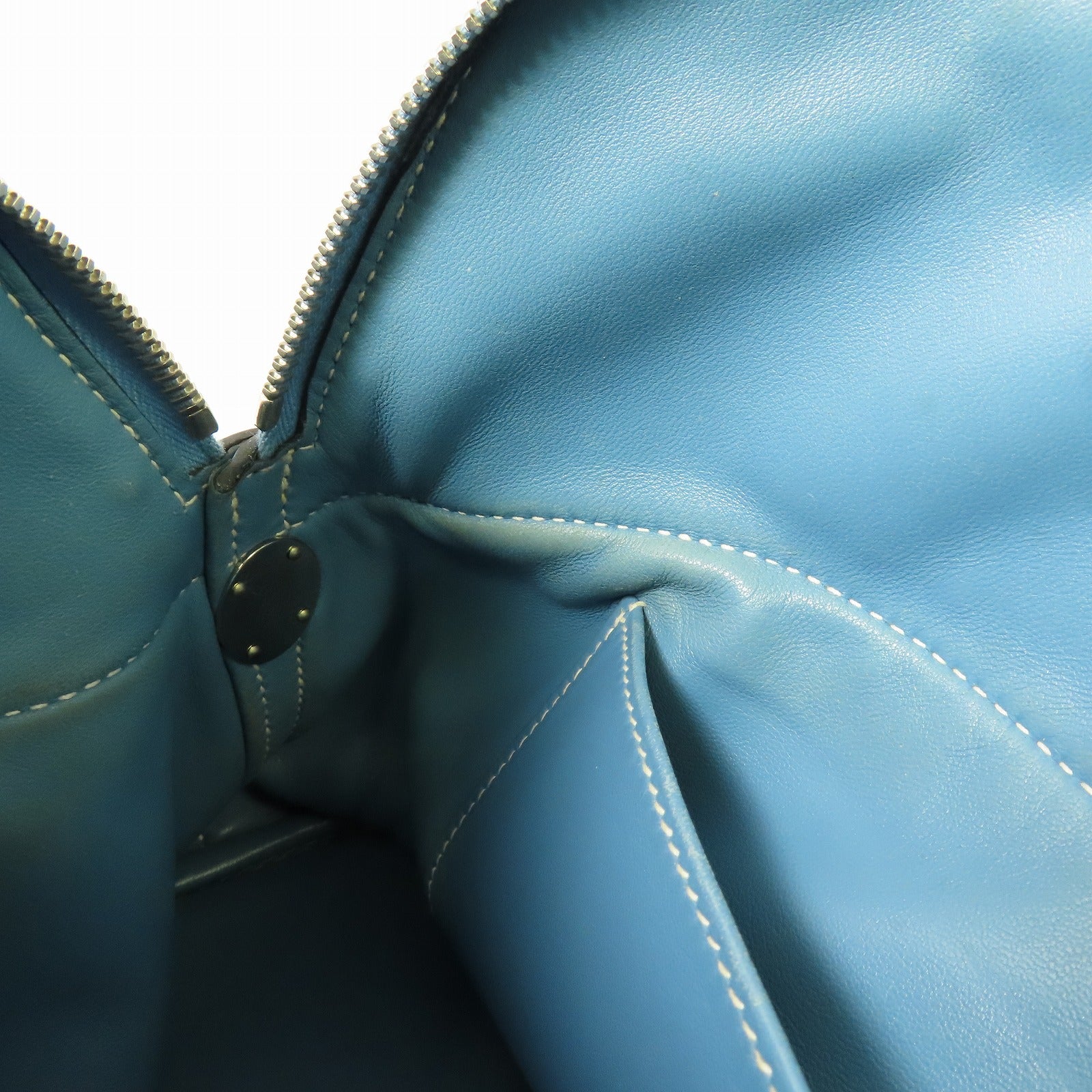 HERMES PHW Bolide 31 2way Shoulder Bag Clemence Leather Bleu Jean