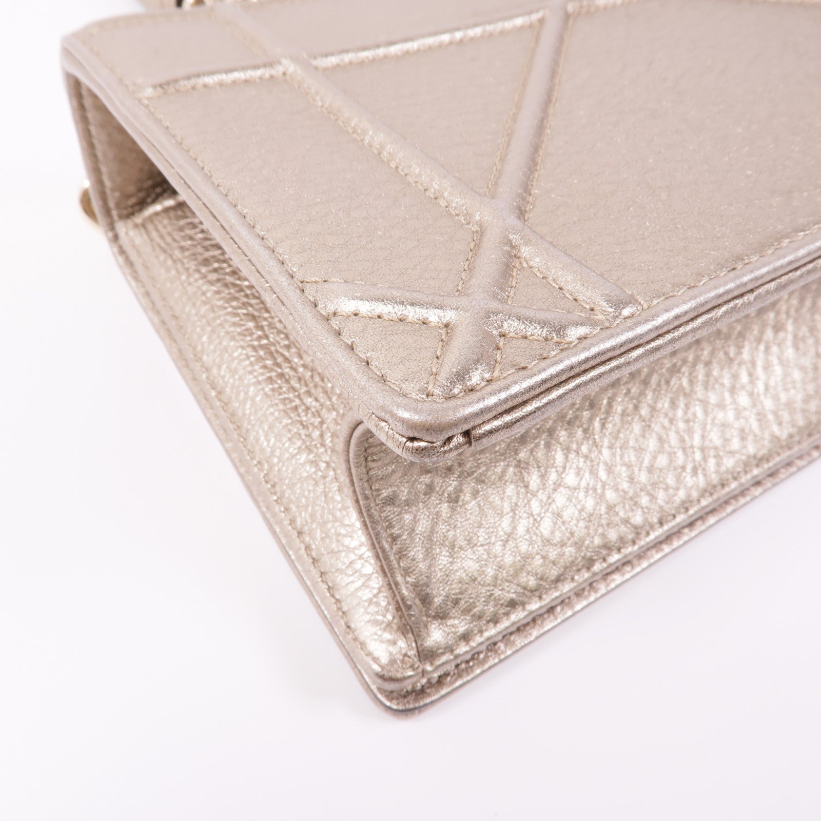 Dior 牛皮皮革Diorama金扣鏈帶肩背袋