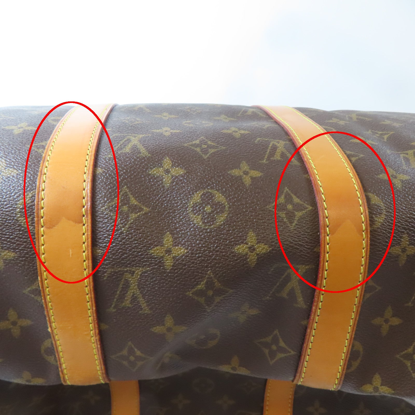 LOUIS VUITTON Monogram Keepall Bandouliere 50金扣手挽肩背兩用袋啡色