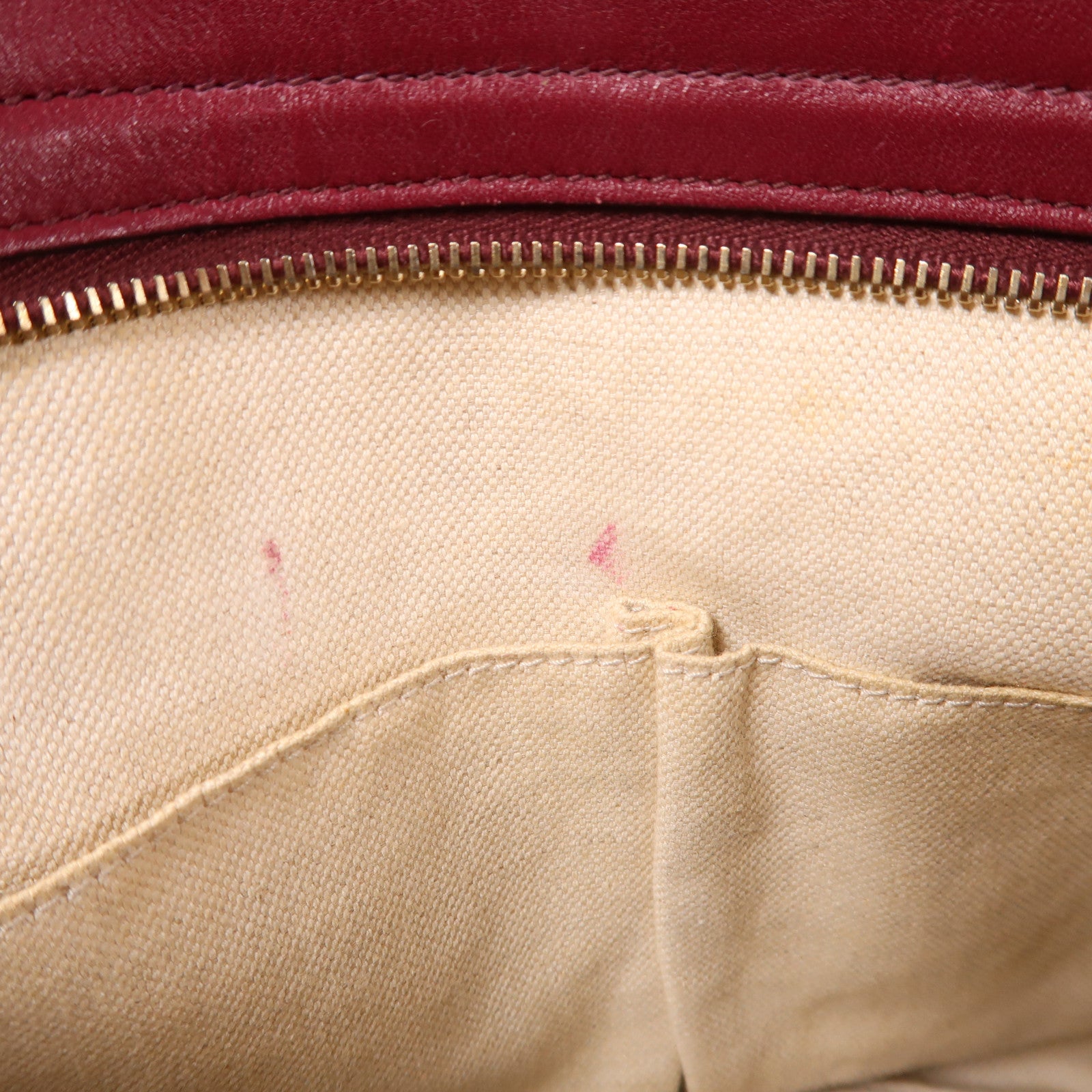 GUCCI GG GHW Shoulder Bag 353119 Calfskin Leather Red