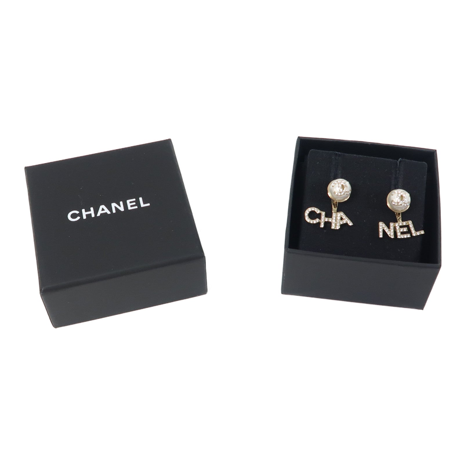 CHANEL 金屬/PVC Earrings耳環銀色