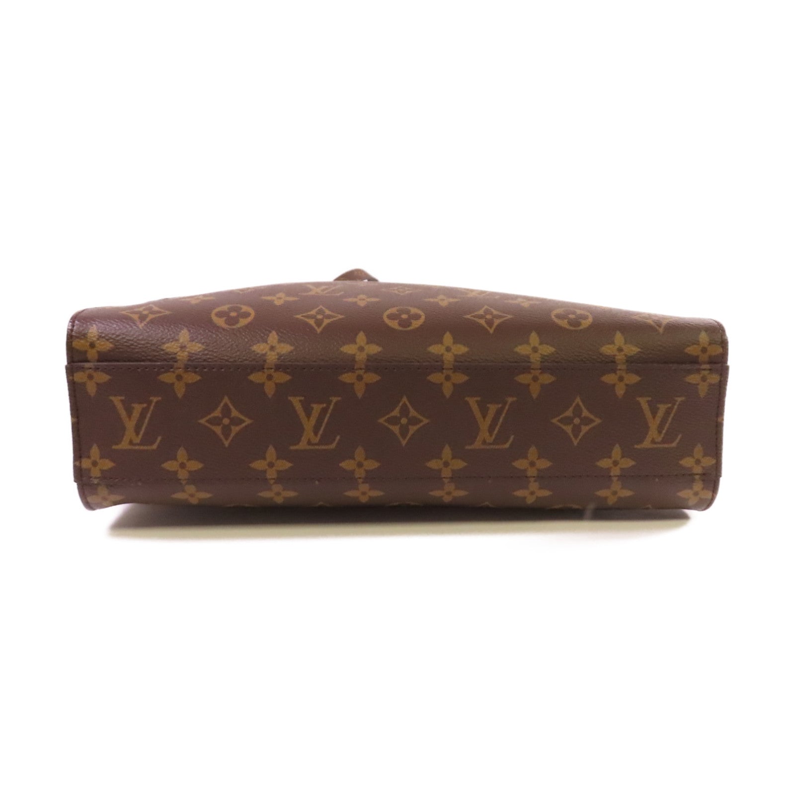 LOUIS VUITTON Monogram Sac Plat PM 2Way Tote Bag金扣手挽肩背兩用袋啡色