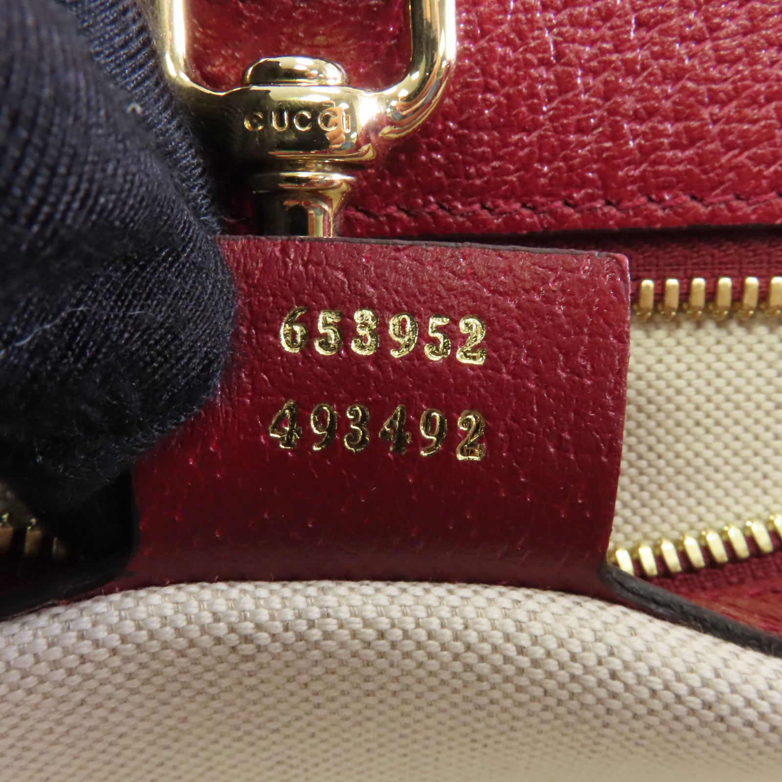 GUCCI 塗層帆布Doraemon 2 Way Tote金扣手挽肩背兩用袋啡色/紅色
