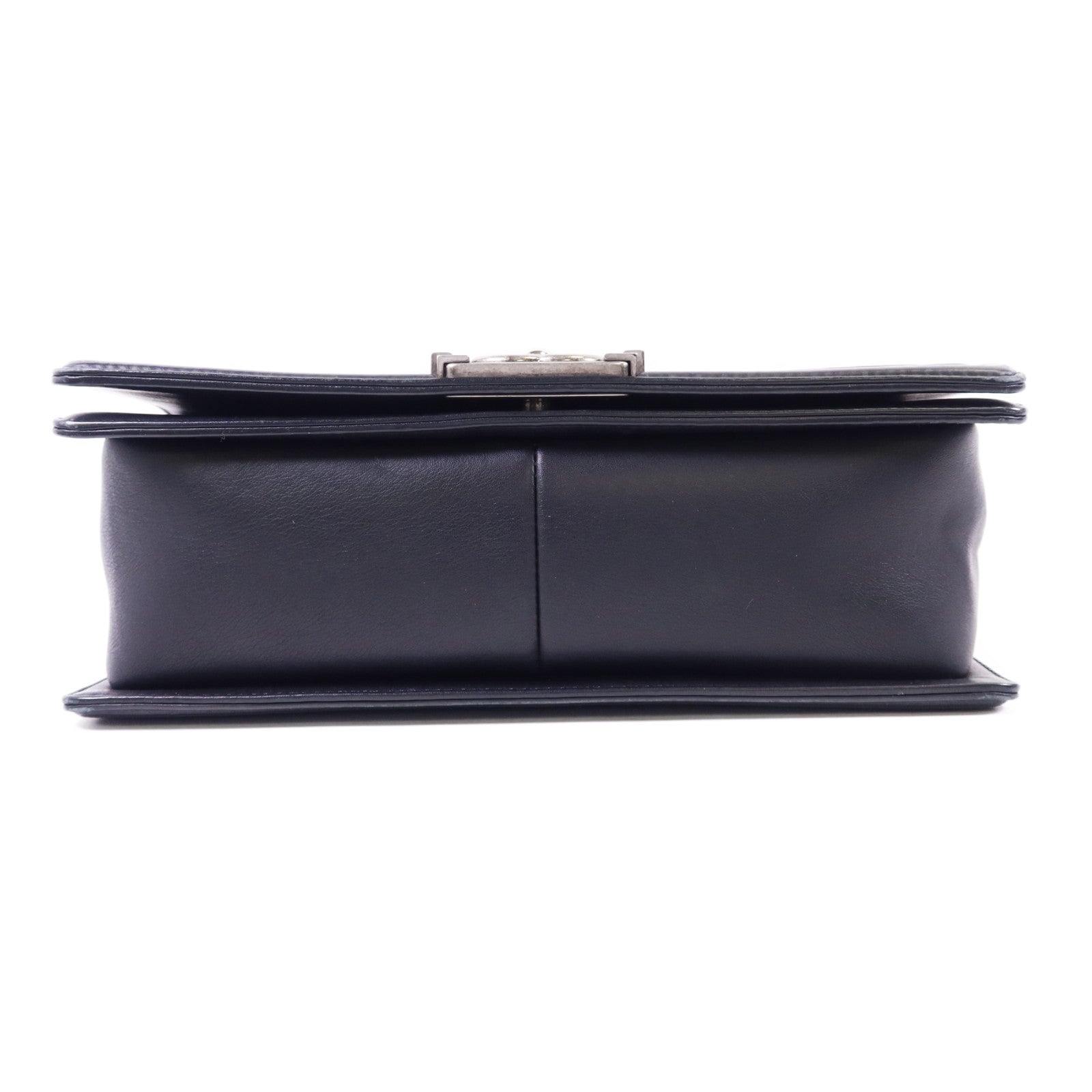 CHANEL 羊皮皮革Boy 25銀扣肩背袋