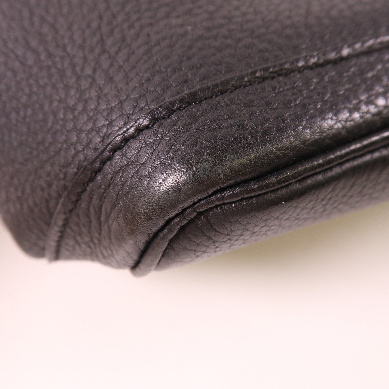 HERMES Negonda皮革Garden Party PM銀扣手挽袋89 Noir