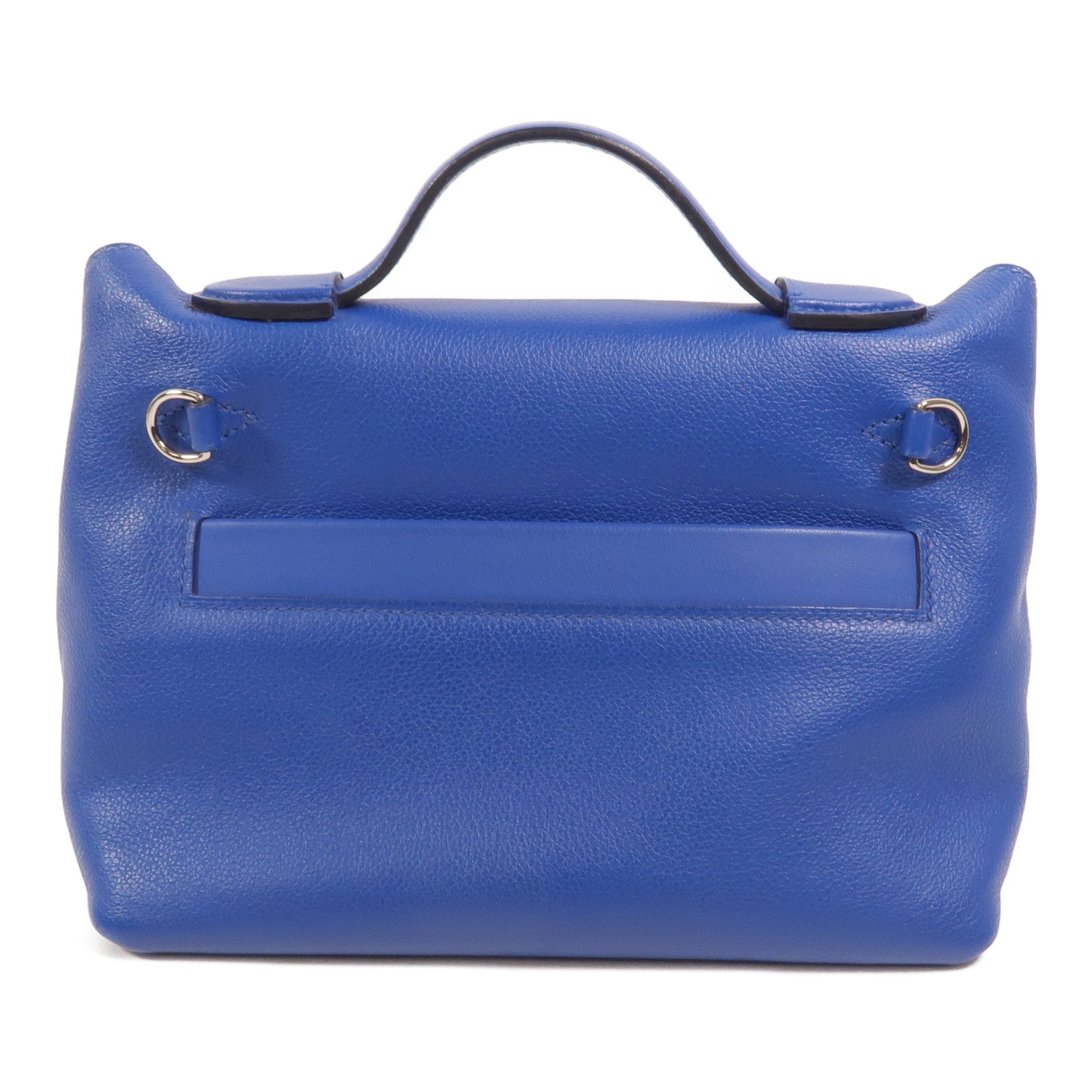 HERMES Evercolor皮革24/24 Mini手挽肩背兩用袋Bleu France