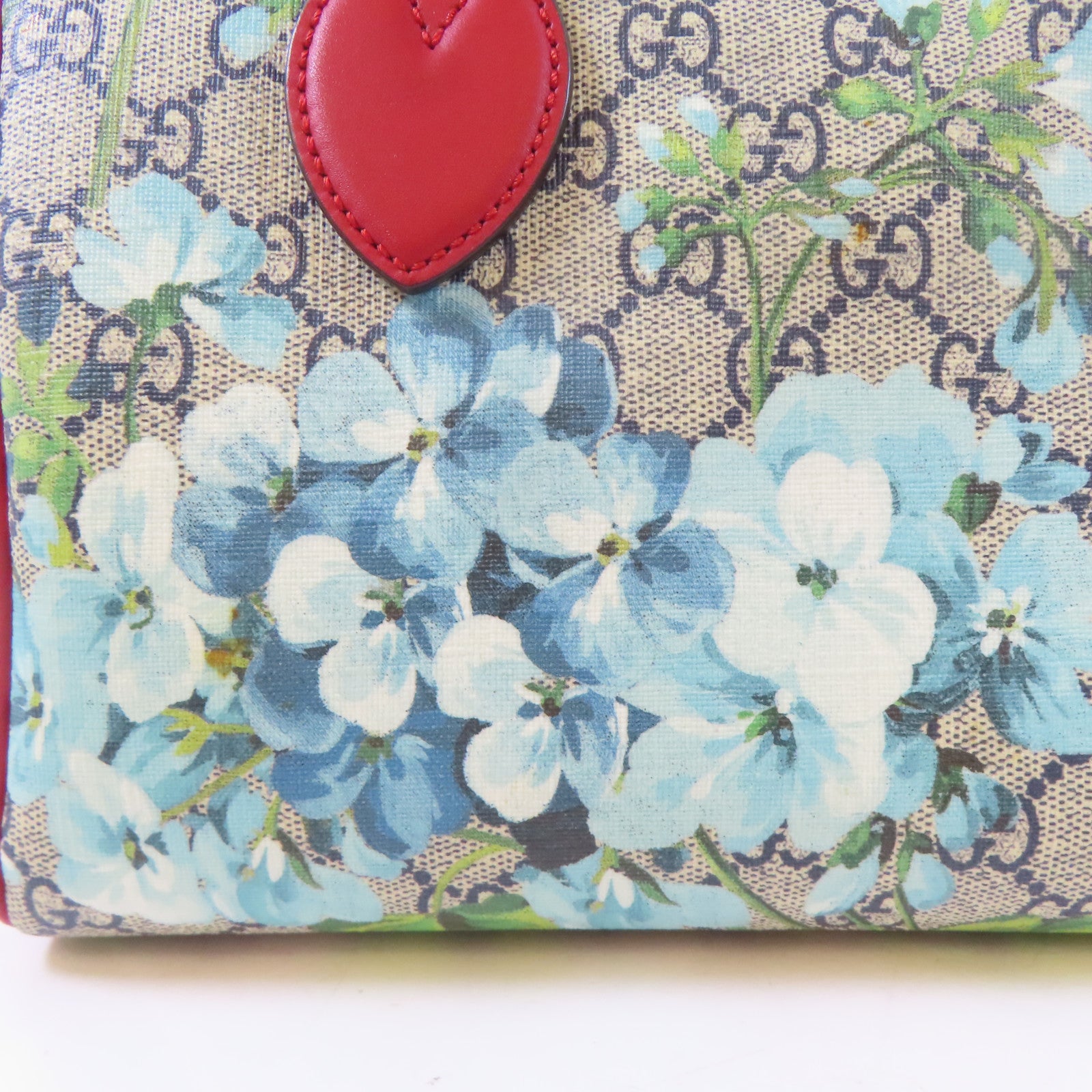 GUCCI 【激減優惠】塗層帆布Floral Blooms Small GG Supreme Monogram Boston Bag金扣手挽肩背兩用袋啡色/紅色