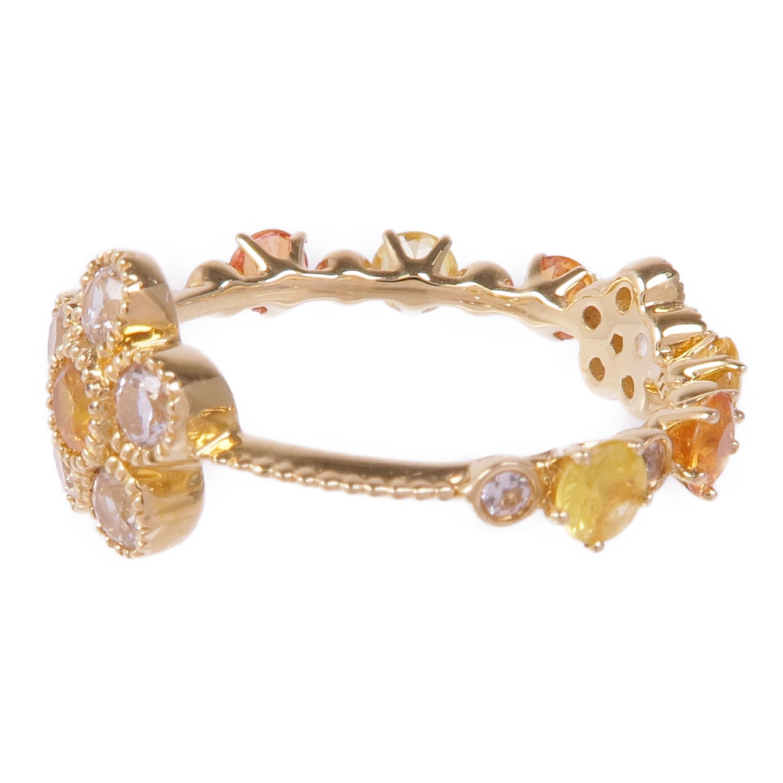 JEWELRY 18K黃金Sapphire Ring白色藍寶石戒指US#5.75