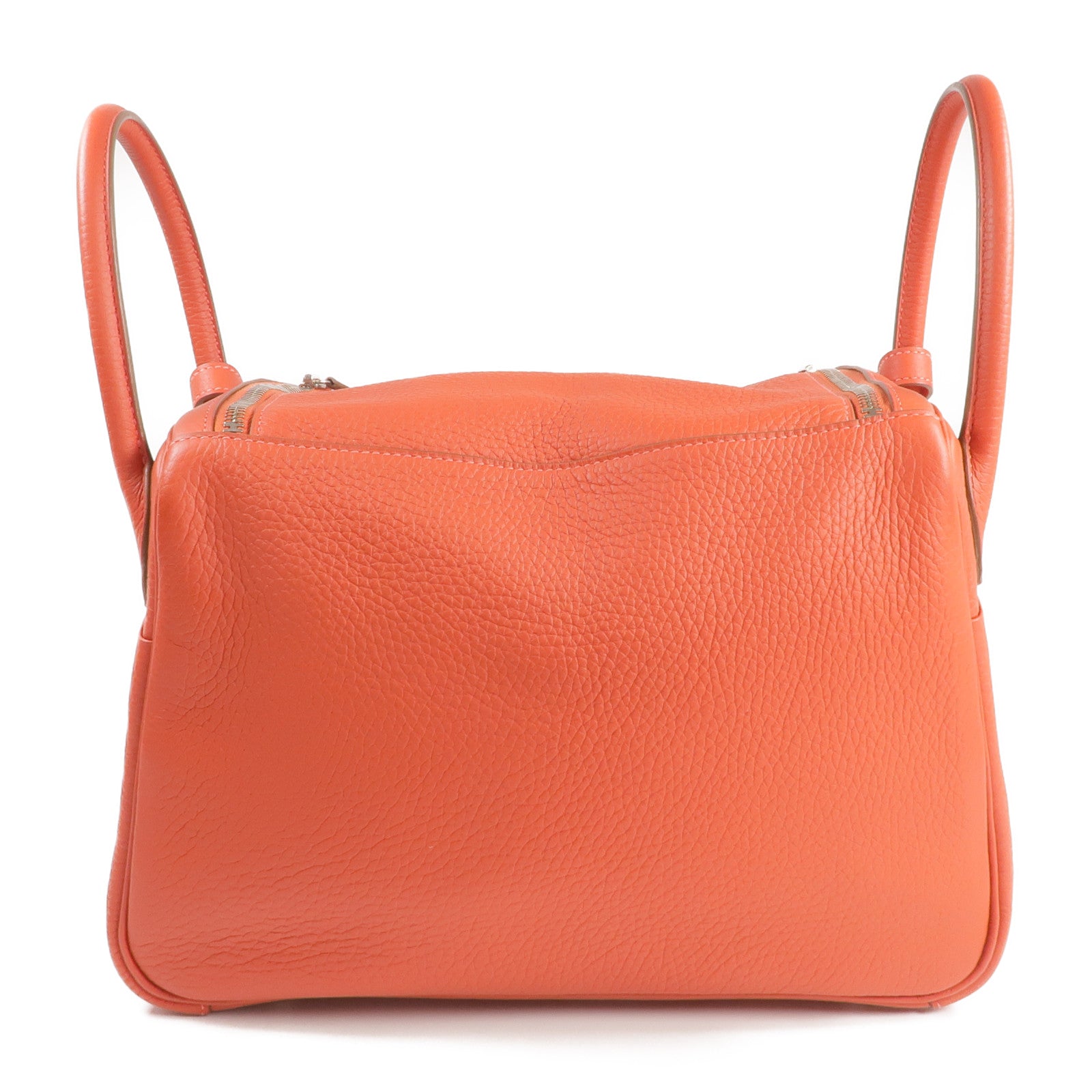 HERMES Clemence皮革Lindy 30手挽肩背兩用袋Sanguine/Rouge Pivoine