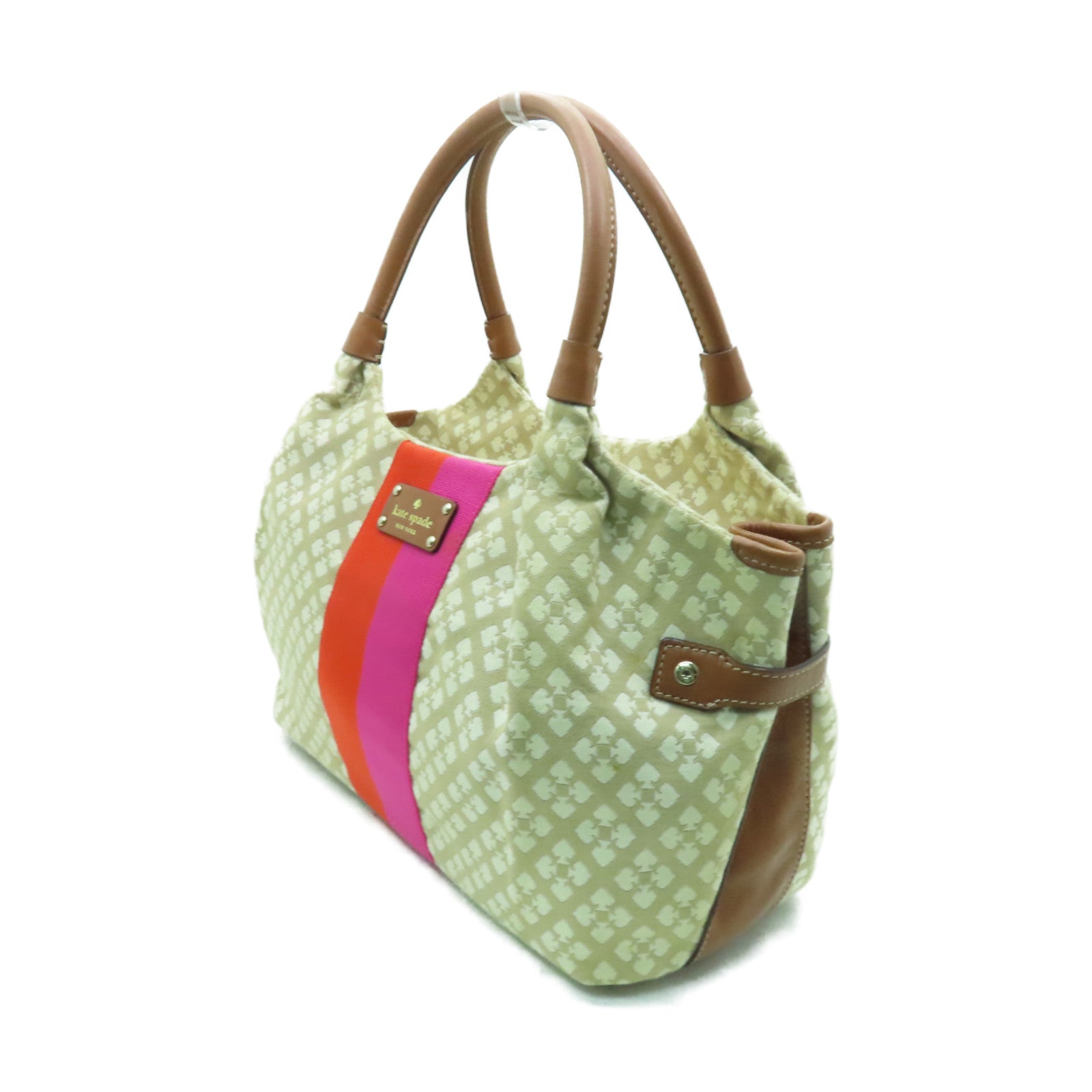 Kate Spade 【激減優惠】帆布Shoulder Bag金扣肩背袋啡色