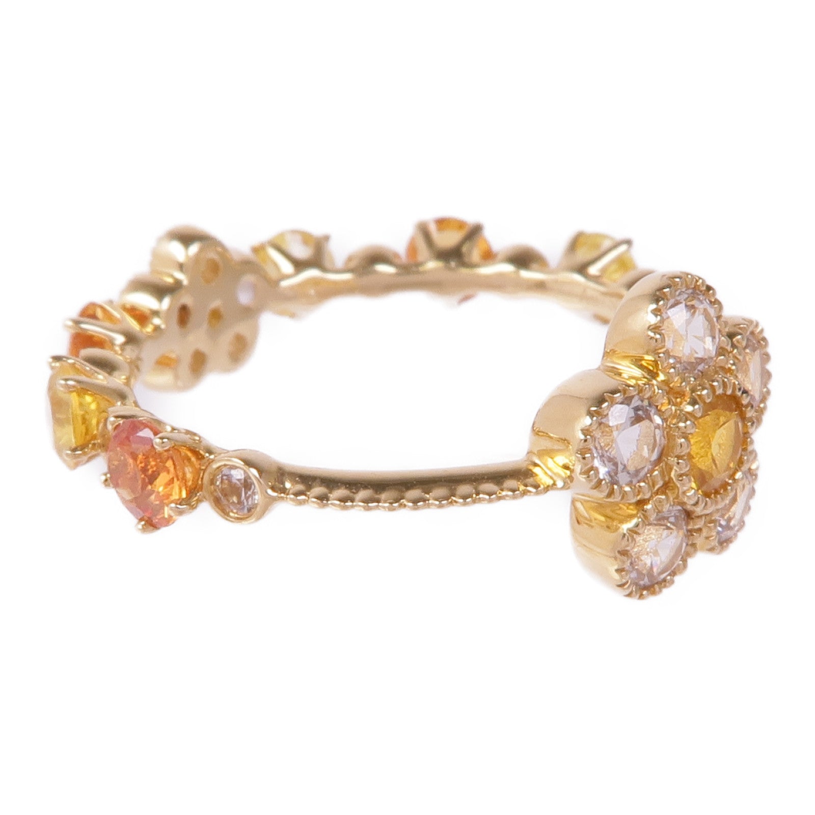 JEWELRY 18K黃金Sapphire Ring白色藍寶石戒指US#5.75