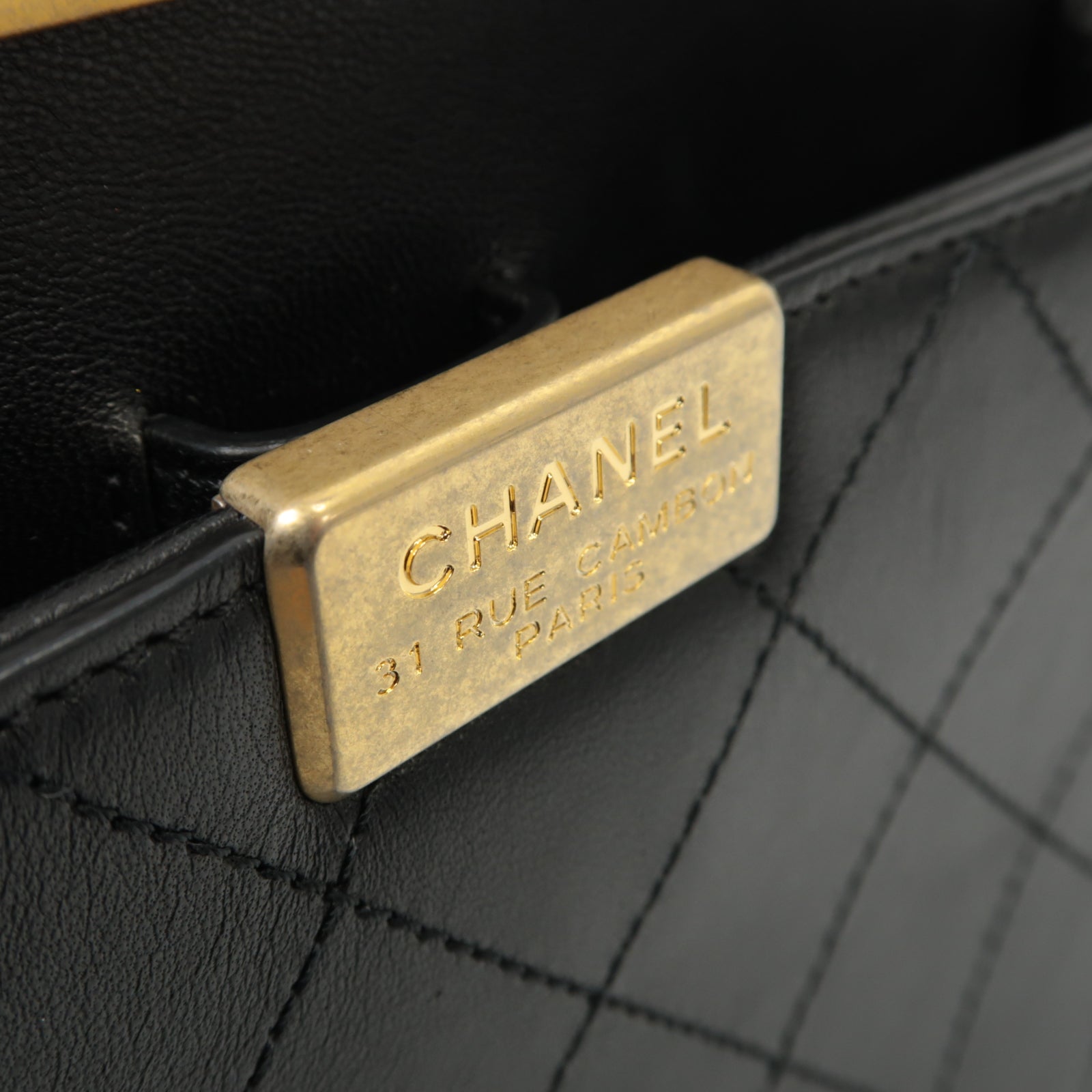 CHANEL 【激減優惠】菱格牛皮皮革2 Way Chain Shoulder金扣手挽肩背兩用鏈帶袋黑色