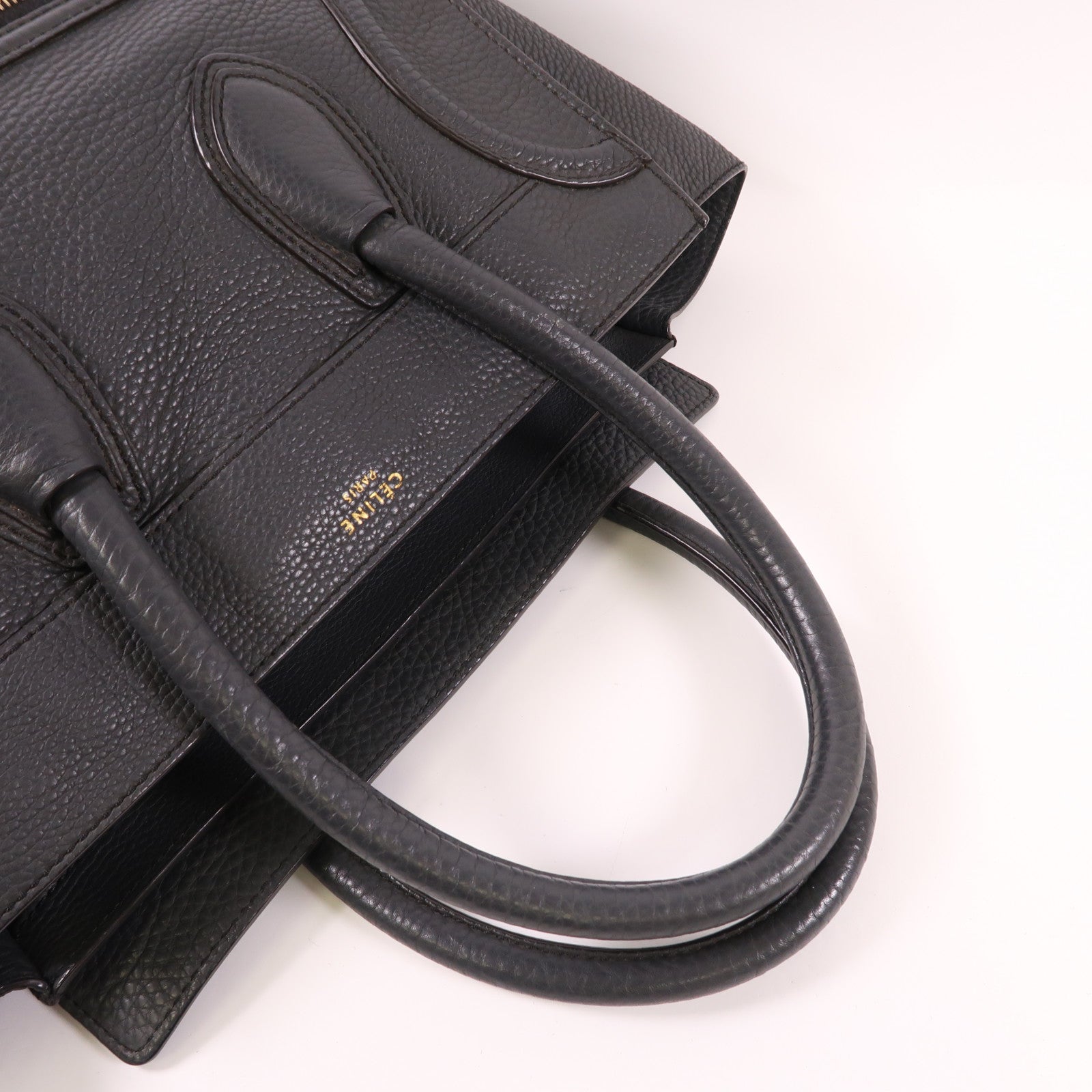 CELINE 牛皮皮革Mini Luggage金扣手挽袋