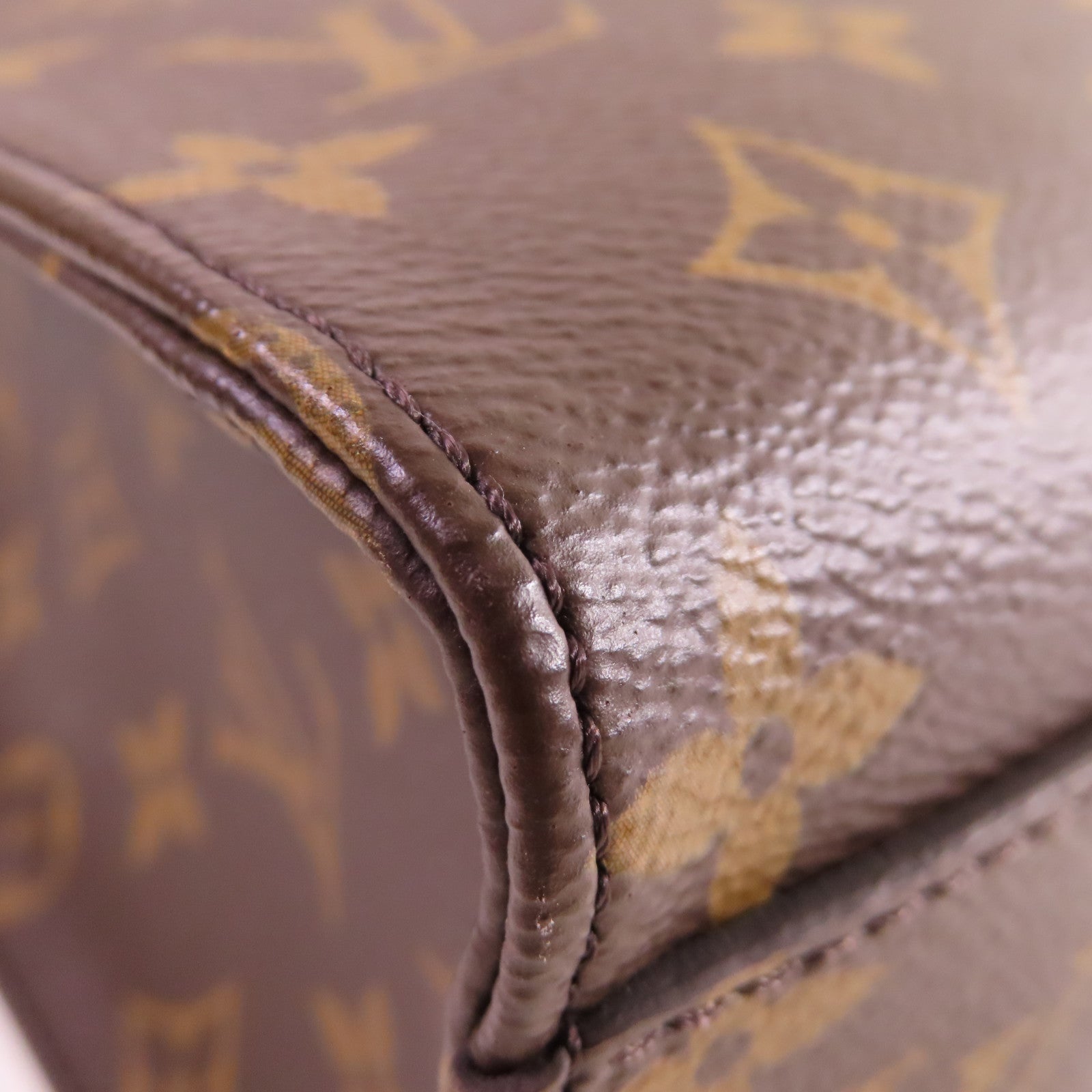LOUIS VUITTON Monogram Sac Plat PM 2Way Tote Bag金扣手挽肩背兩用袋啡色