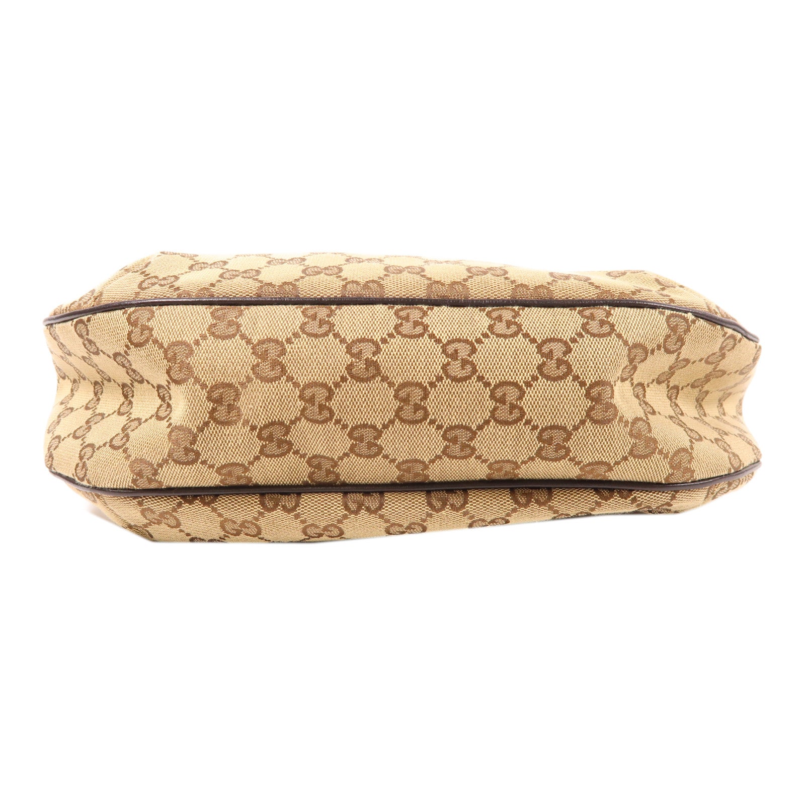GUCCI 帆布Shoulder Bag金扣肩背袋棕色