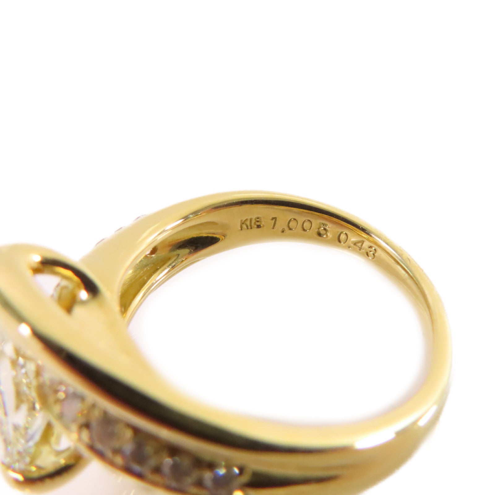 JEWELRY 【激減優惠】18K黃金/1.005ct/0.43ct鑽石Diamond Ring戒指US#5.5