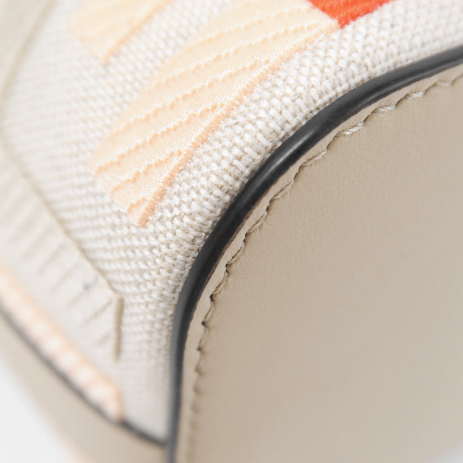 FENDI 帆布/牛皮皮革Mini Mon Tresor金扣手挽肩背兩用袋