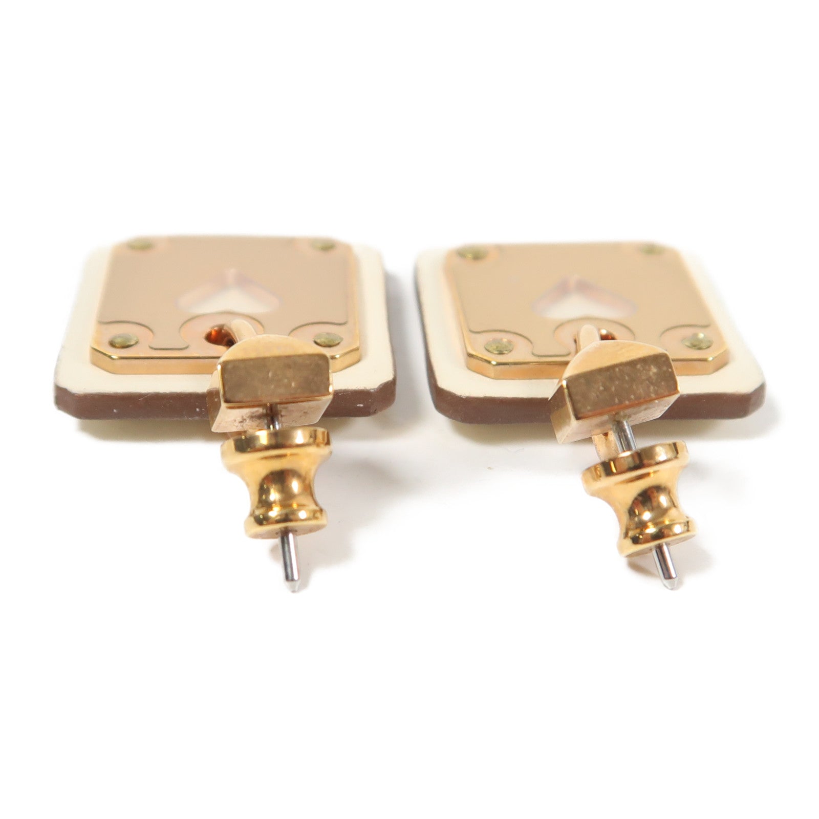 HERMES 【激減優惠】金屬Earrings耳環金色/米色