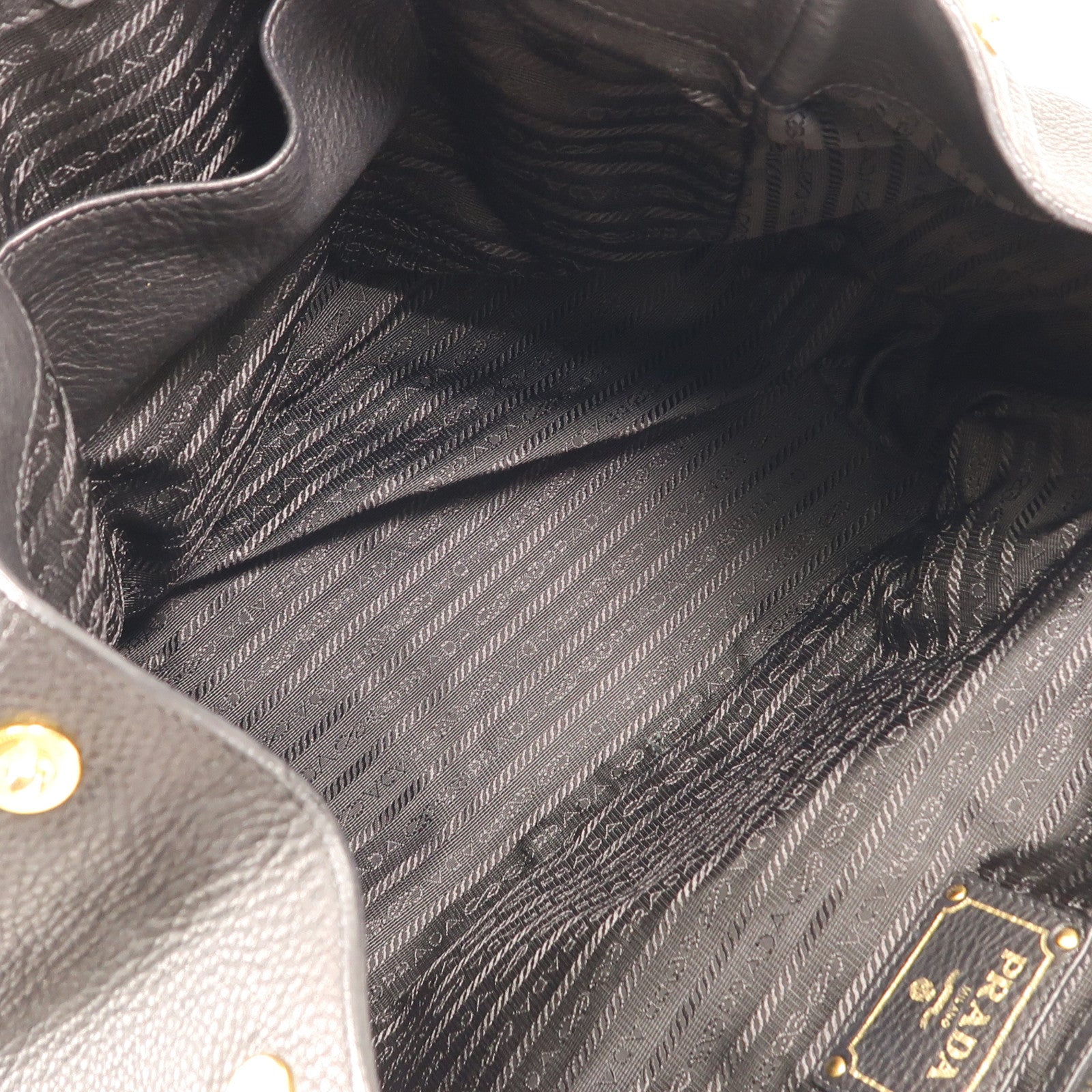 PRADA 牛皮皮革2 Way Shoulder金扣手挽肩背兩用袋