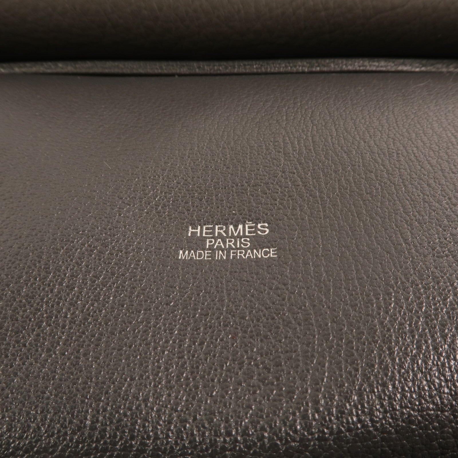 HERMES Togo皮革Jypesiere 37銀扣肩背袋Etain