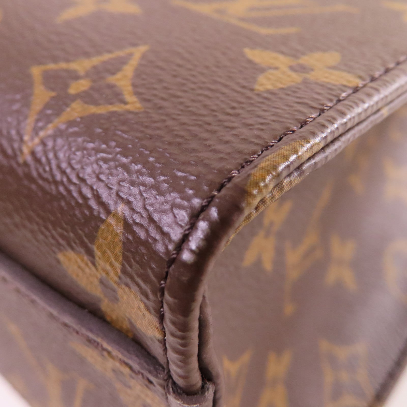 LOUIS VUITTON Monogram Sac Plat PM 2Way Tote Bag金扣手挽肩背兩用袋啡色