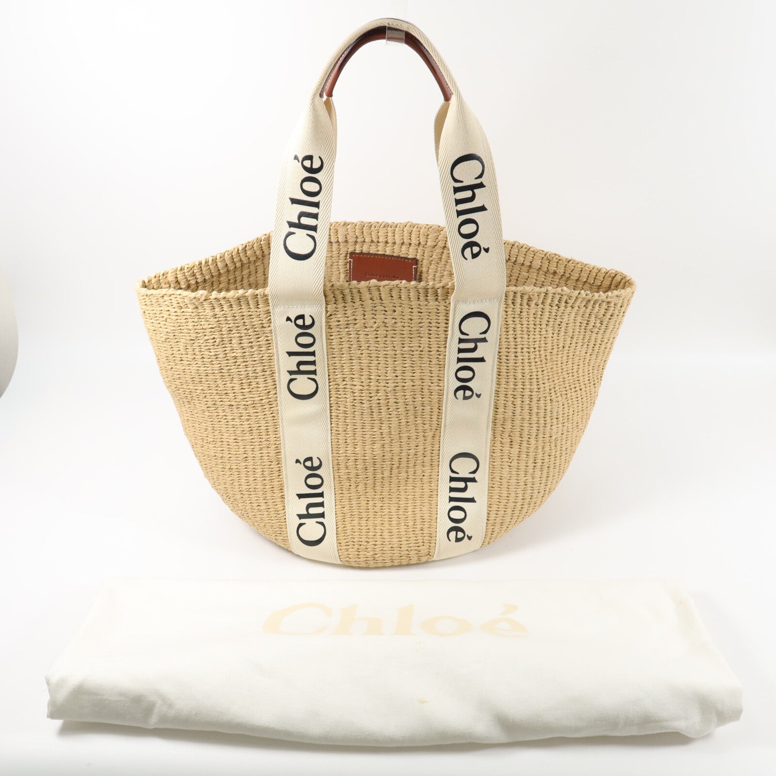Chloe Natural Fiber Large Woody Basket肩背袋