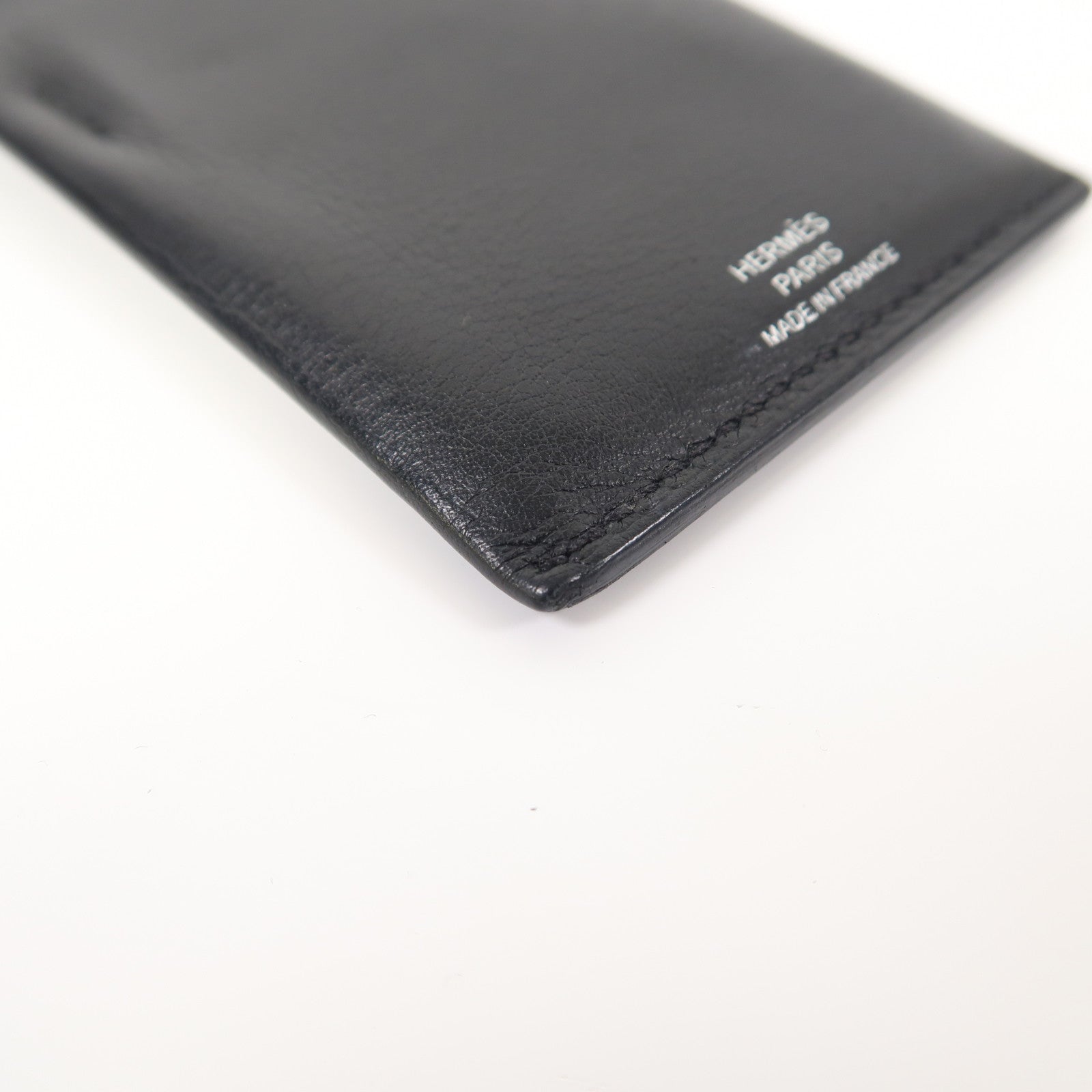 HERMES Swift皮革Porte-cartes Citadelle卡片套黑色