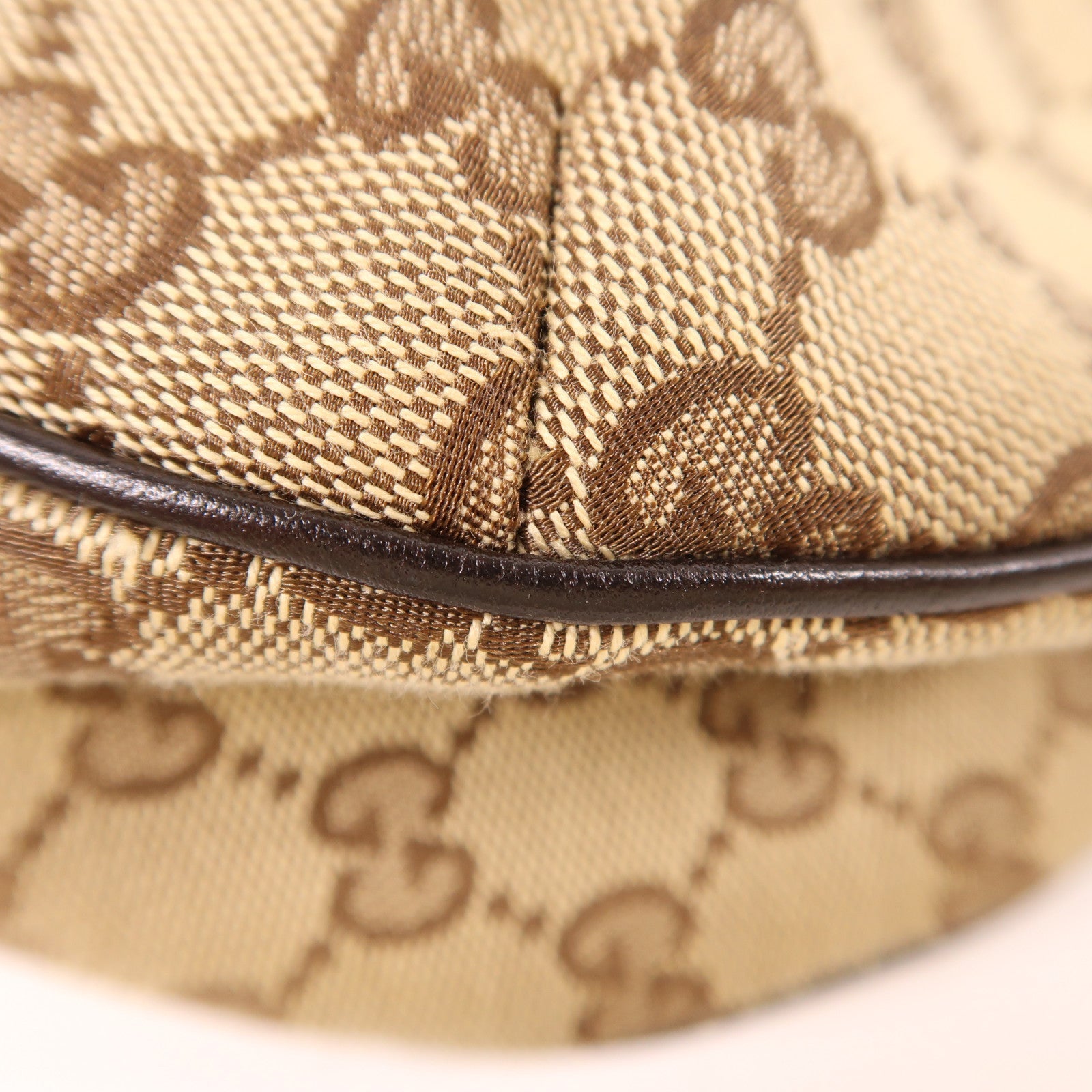GUCCI 帆布Shoulder Bag金扣肩背袋棕色