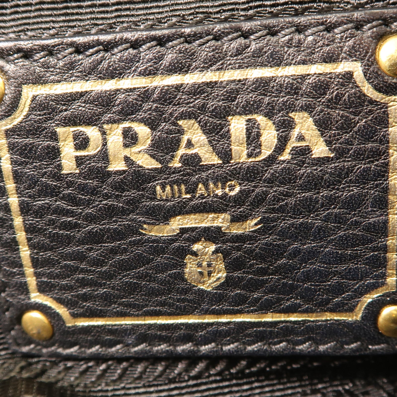 PRADA 牛皮皮革2 Way Shoulder金扣手挽肩背兩用袋