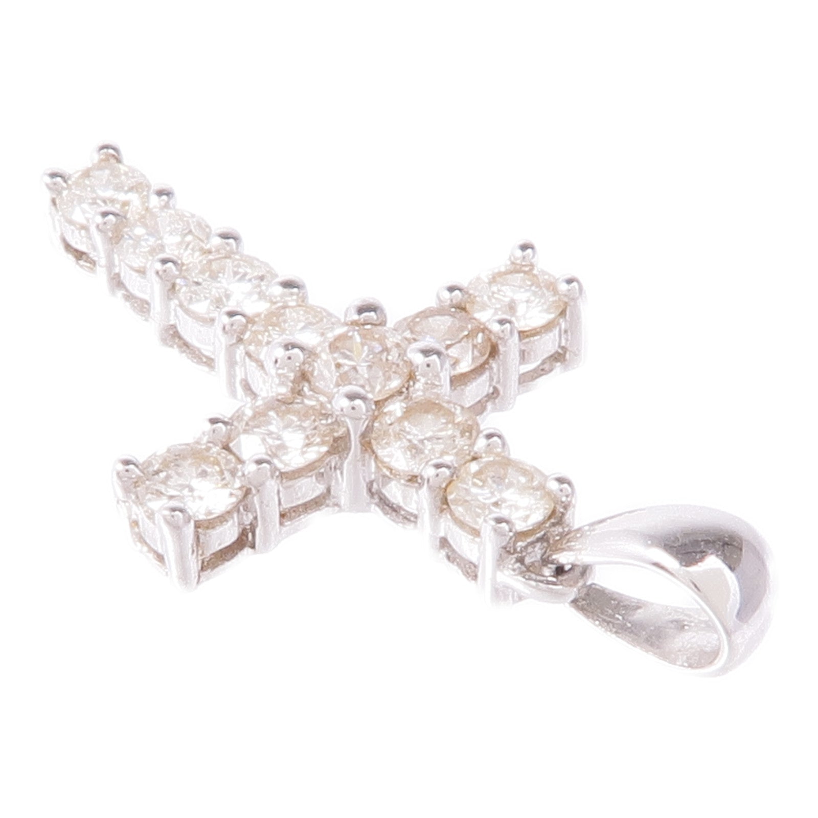 JEWELRY 18K白金Diamond Pendant Top鑽石吊墜