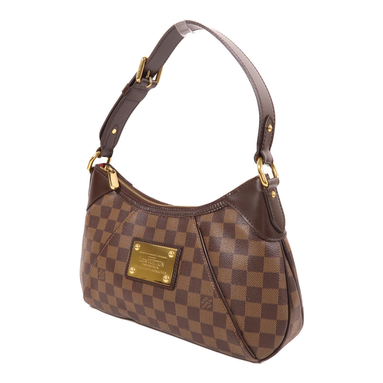 LOUIS VUITTON Damier Thames PM金扣肩背袋