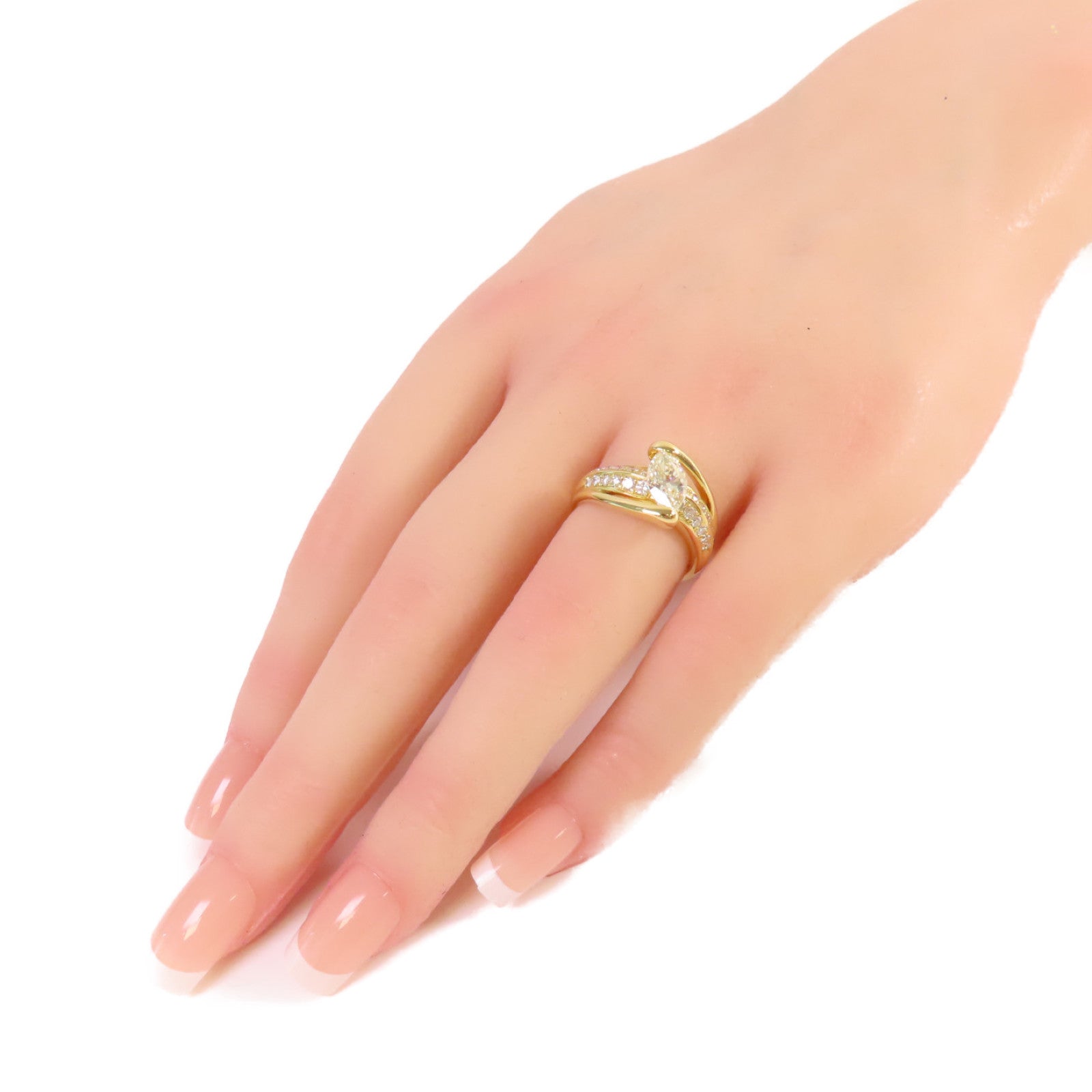 JEWELRY 【激減優惠】18K黃金/1.005ct/0.43ct鑽石Diamond Ring戒指US#5.5
