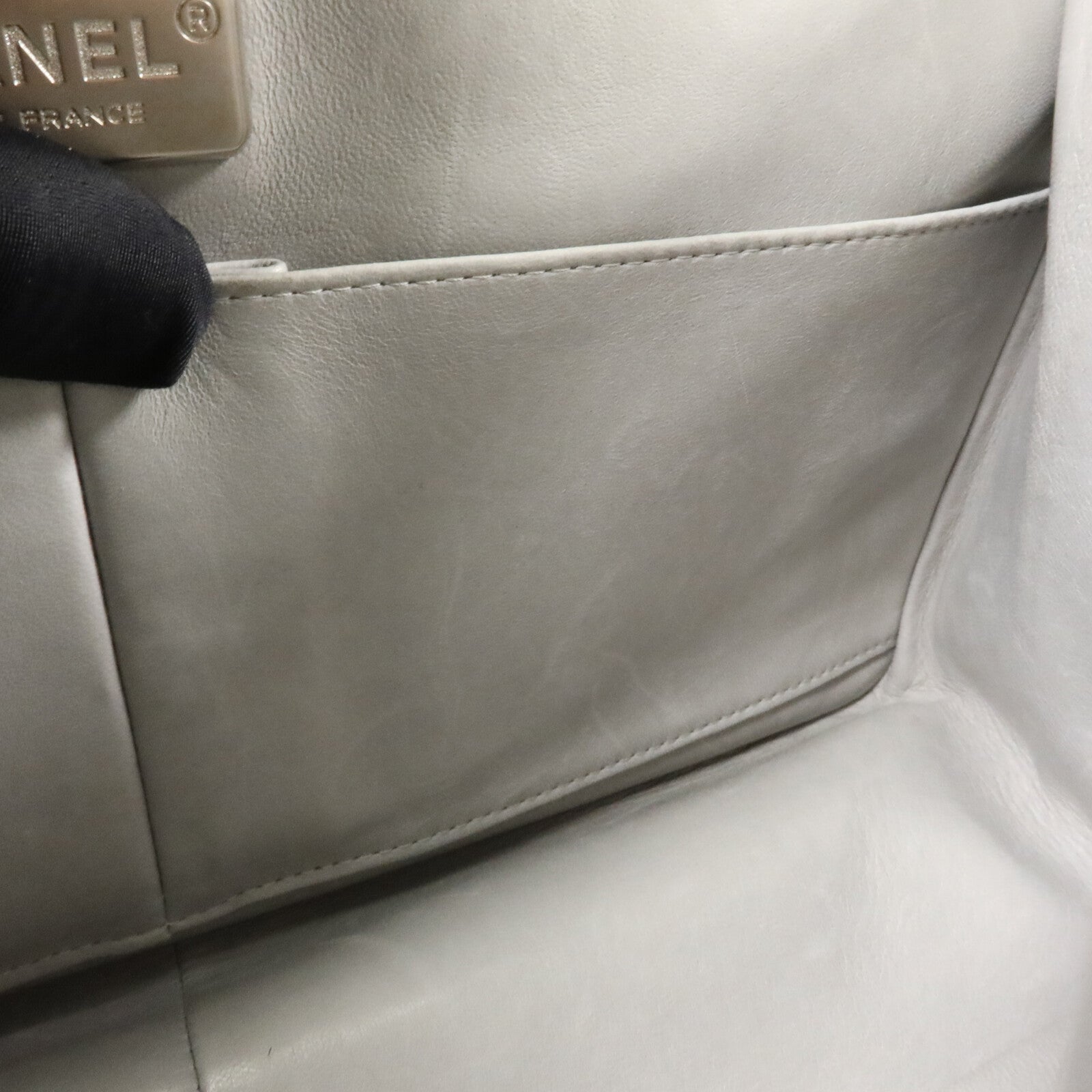CHANEL 蛇皮皮革2.55 Reissue Large鏈帶肩背袋