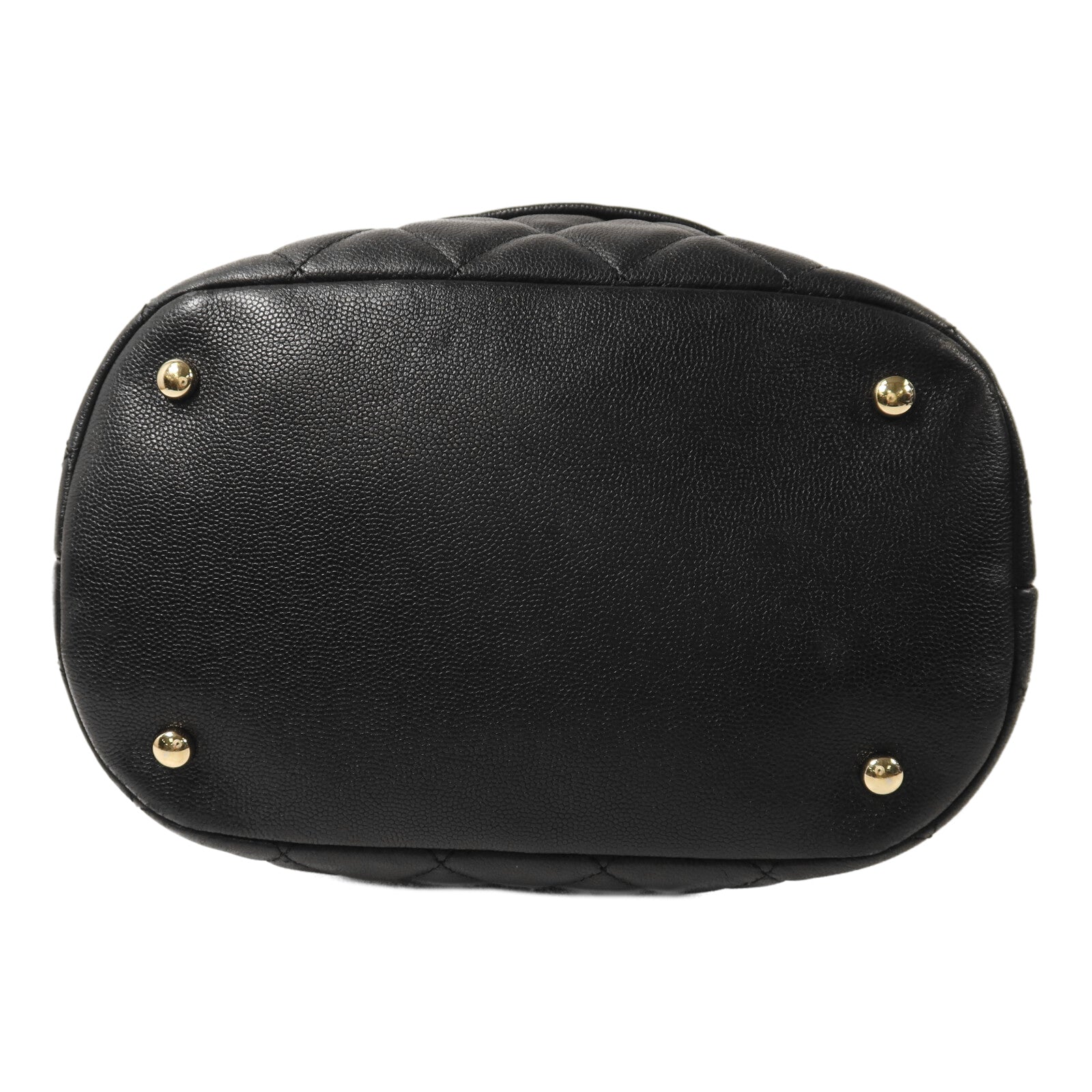 CHANEL 牛皮皮革Bucket Bag金扣鏈帶手挽肩背兩用袋
