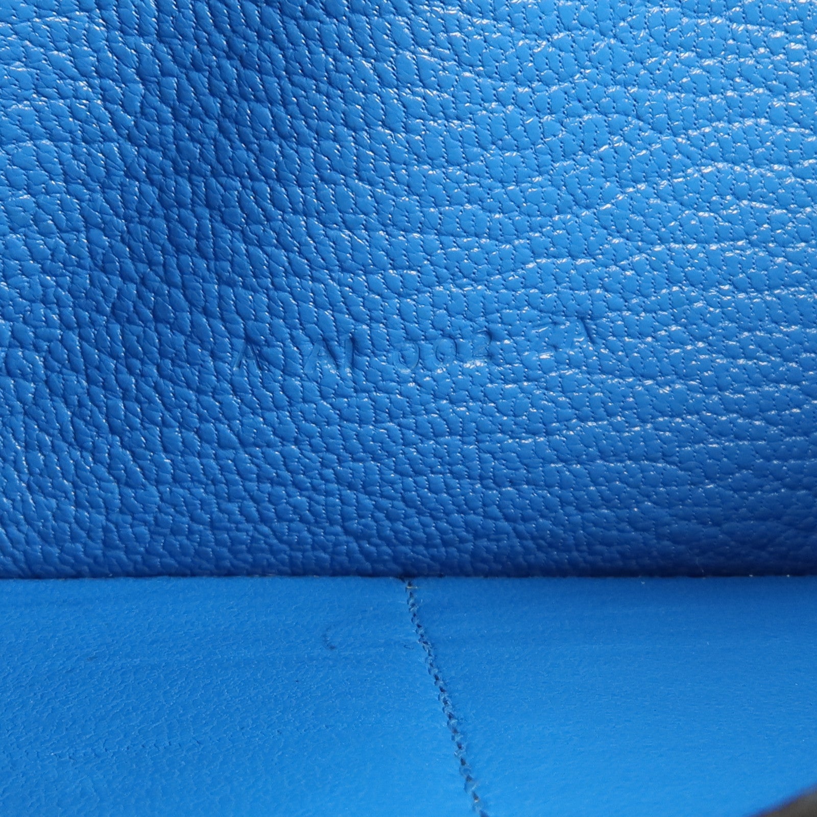 HERMES Chevre皮革Kelly wallet長錢包Bleu Zanzibar