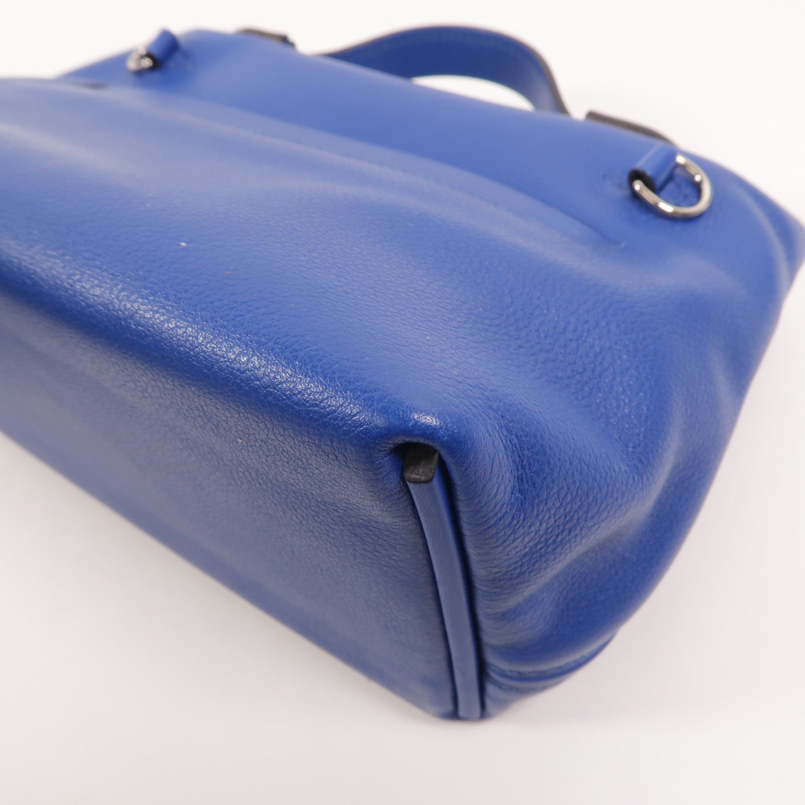 HERMES Evercolor皮革24/24 Mini手挽肩背兩用袋Bleu France