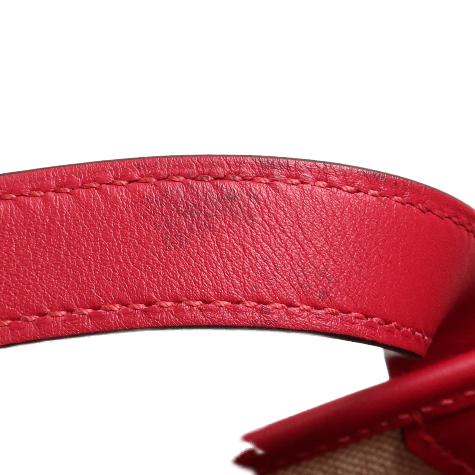 HERMES Toile H帆布/天鵝絨Cabas H En Biais 27手挽肩背兩用袋Framboise