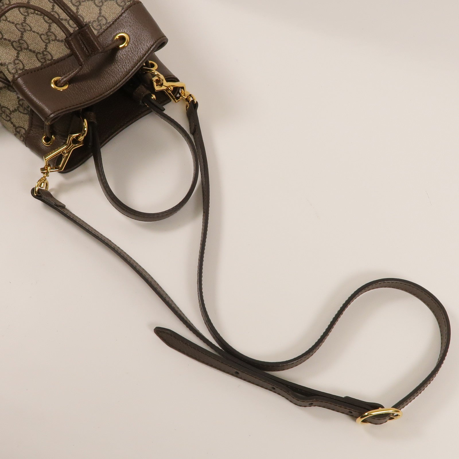 GUCCI 塗層帆布Ophidia GG Bucket Bag金扣肩背袋