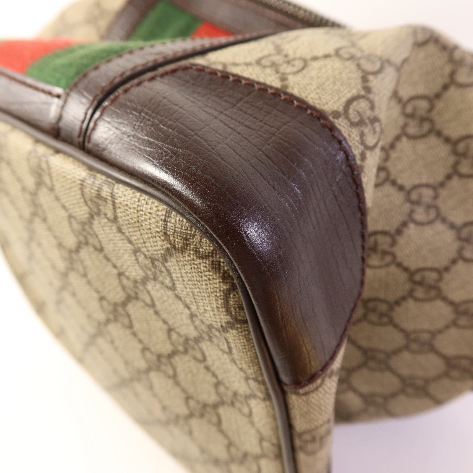 GUCCI 塗層帆布Cosmetic Bag銀扣化妝袋
