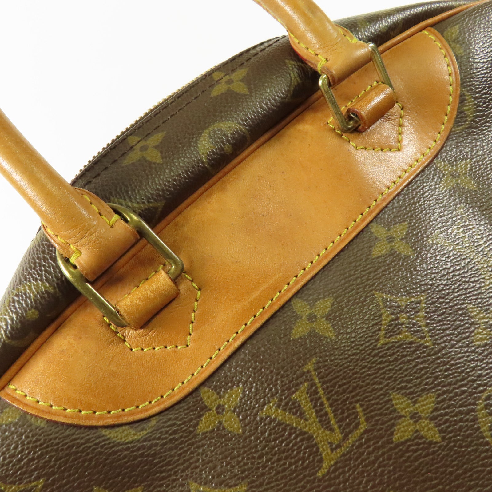 LOUIS VUITTON Monogram Deauville金扣手挽袋