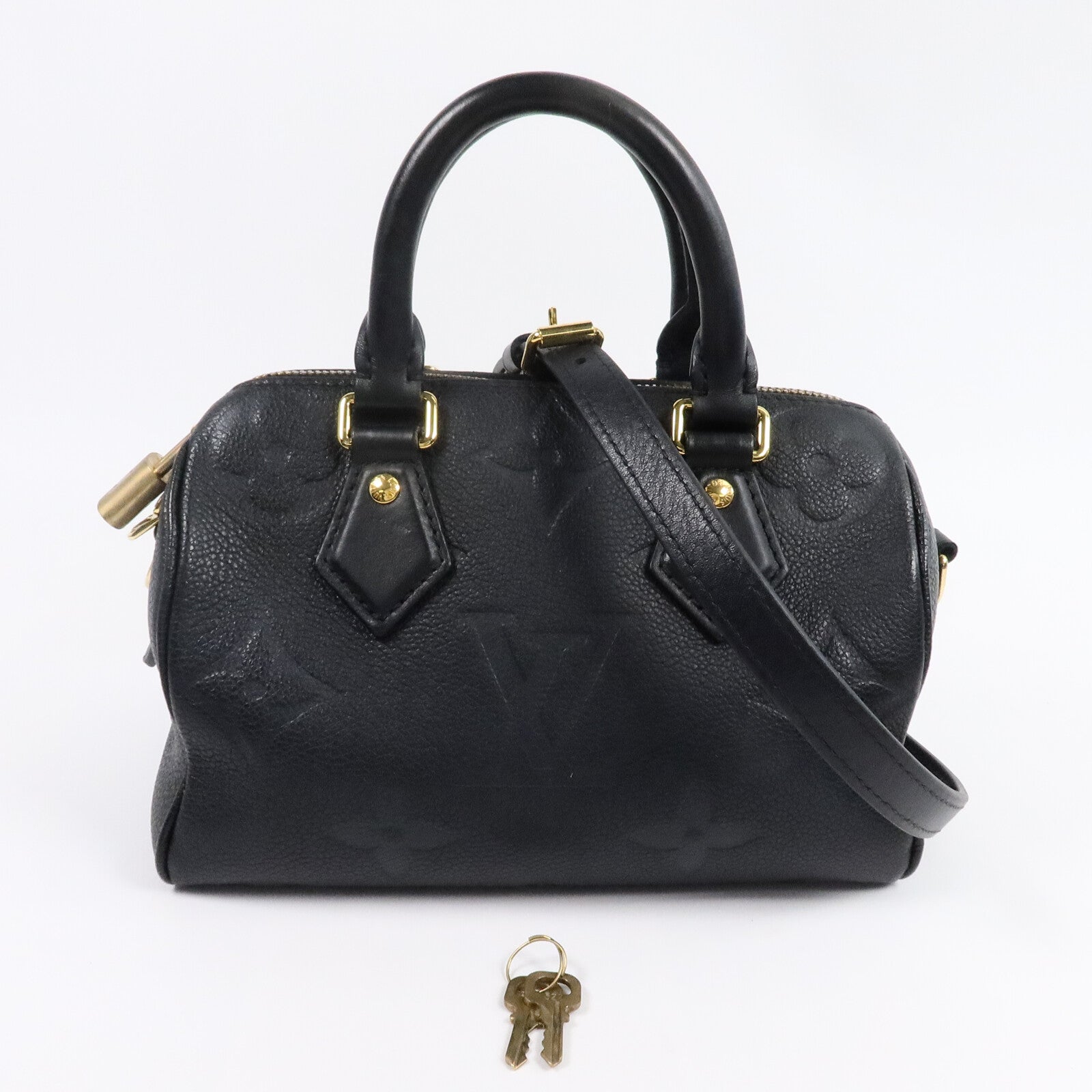 LOUIS VUITTON Monogram Empreinte Speedy Bandouliere 20手挽肩背兩用袋